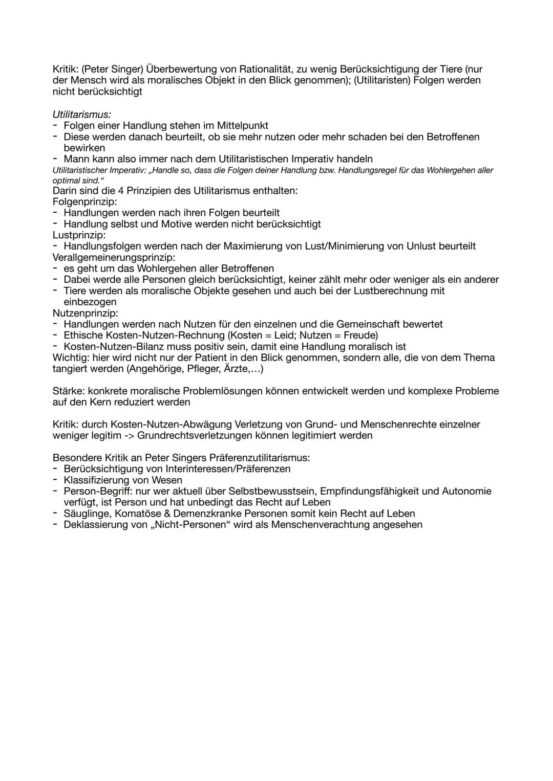 Q2.2 Medizinethik
Medizinethik = Normative Ethik (Ethik, die ein bestimmtes Handeln vorschreibt)
-> Medizinethik muss begründen können, waru