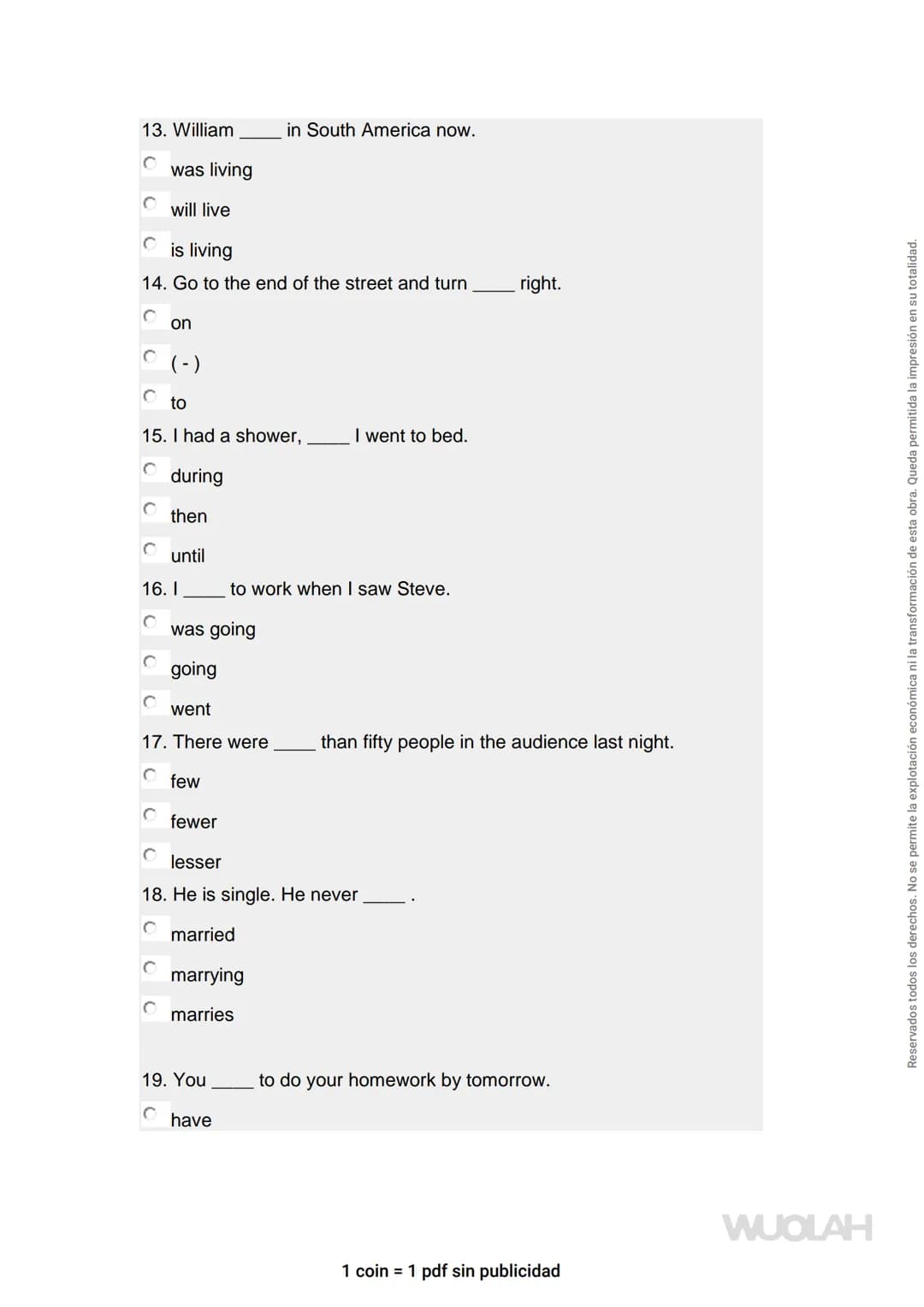 WUOLAH
APTIS GRAMMAR AND VOCABULARY 1 (...
daviddp1994
Inglés B2
1° Idiomas
Comunidades para la Vida
antes
Descarga sin publi
con 1 coin
W
