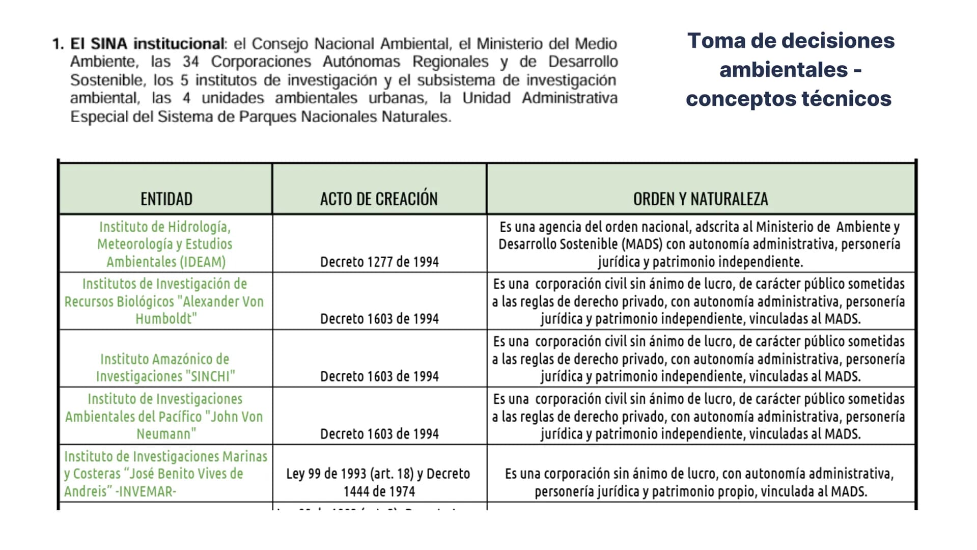 # LEGISLACIÓN
# AMBIENTAL CONSTITUCIÓN POLÍTICA DE COLOMBIA - 1991
La Constitución de 1991 sentó las bases del derecho
ambiental en Colombi