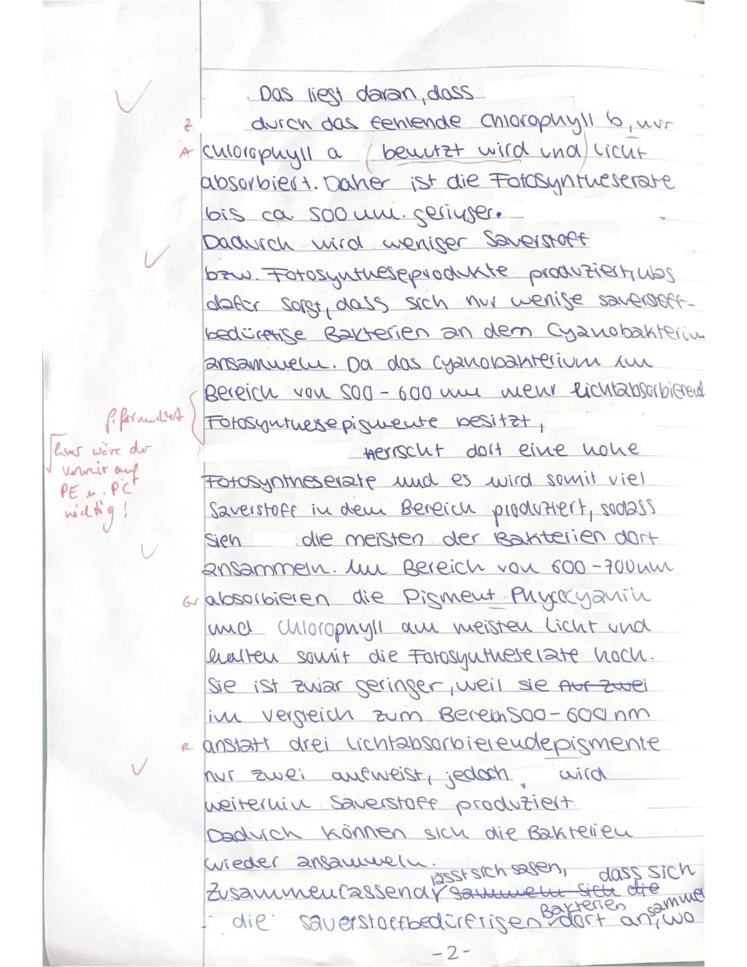 --- OCR Start ---
Schulj. 24/25, 2. Hj. 2. Klausur (90') 19.03.25 Name:
Fotosynthese
Aufgabe 1: Fotosyntheseleistung bei Cyanobakterien
1/1