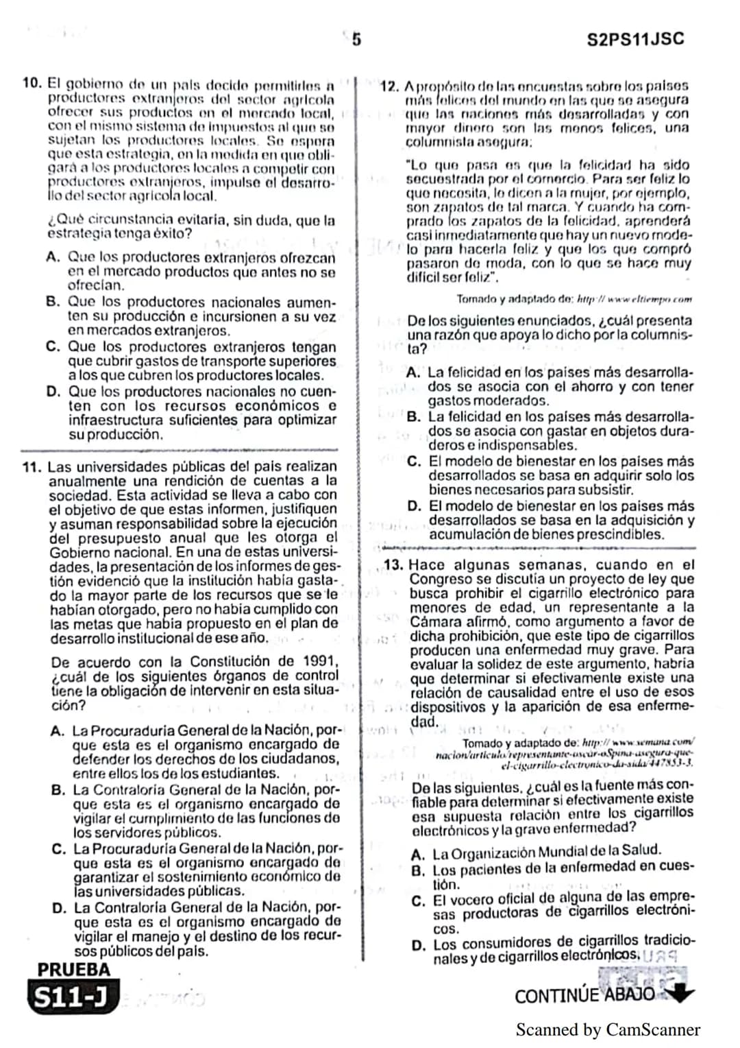 1
● La
Eje del
mejoramiento
Evaluación de la calidad
PRUEBA
S11-J
educativa
Evaluación por Desempeño en Competencias
Segunda sesión
En el si