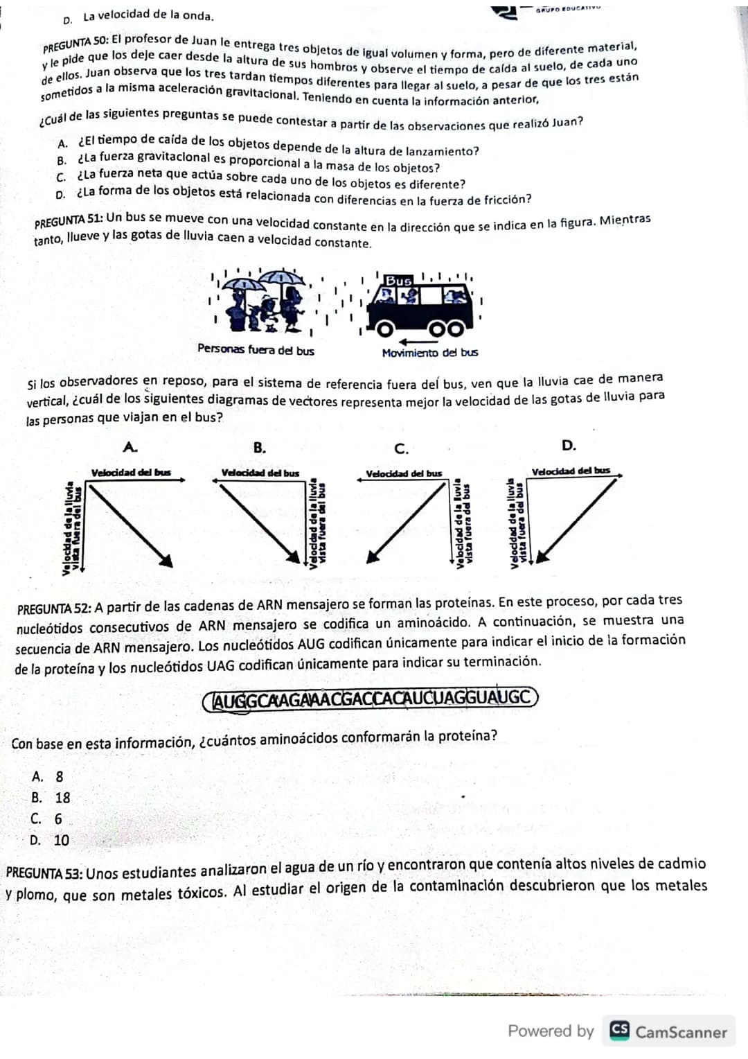 PREGUNTA 47: A continuación, se muestra un modelo que simboliza la distribución
de las moléculas de agua en estado líquido, en un recipiente