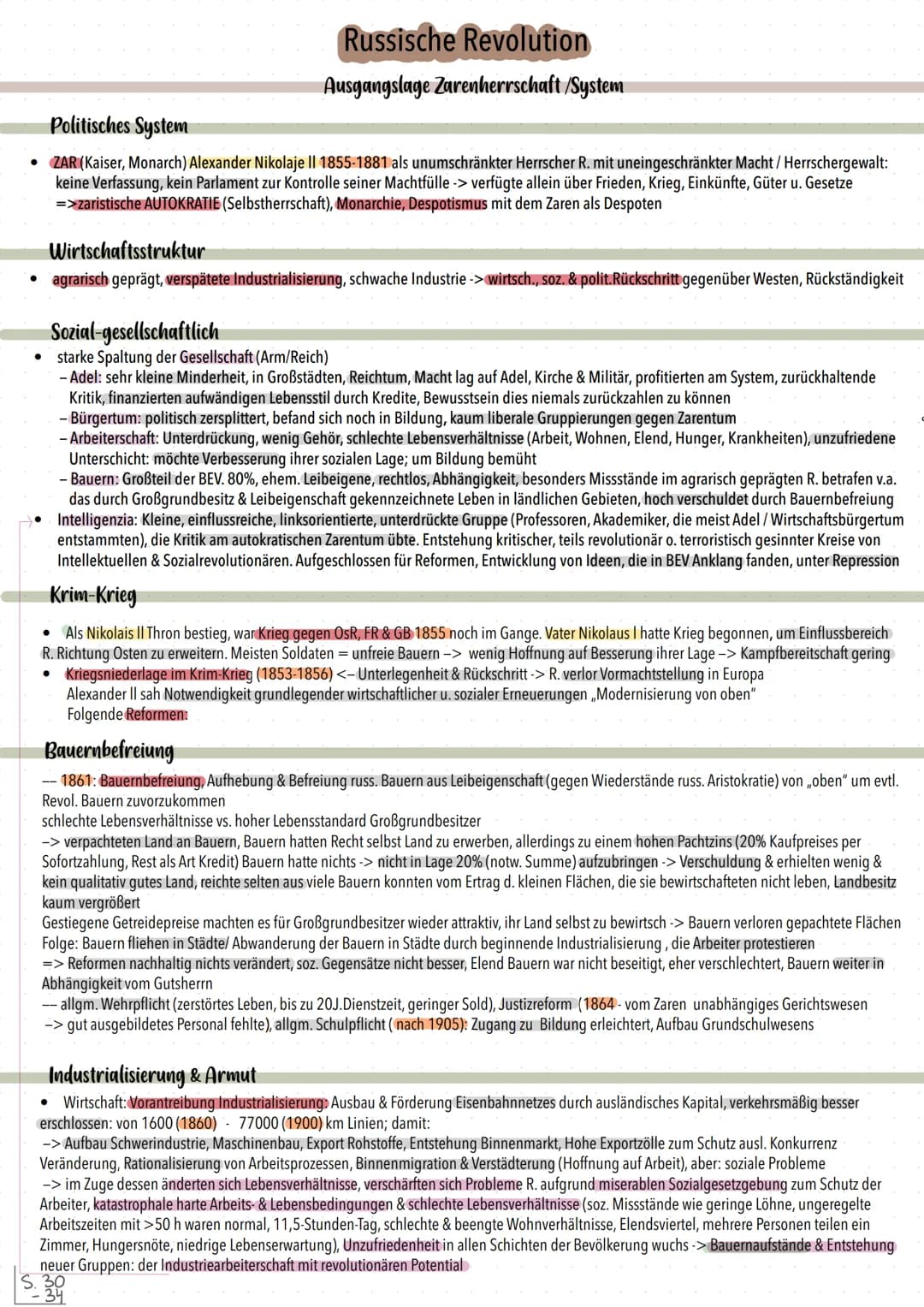 # Russische Revolution
Geschichte Leistungskurs Abitur 2025 ## Politisches System
Russische Revolution
Ausgangslage Zarenherrschaft/System