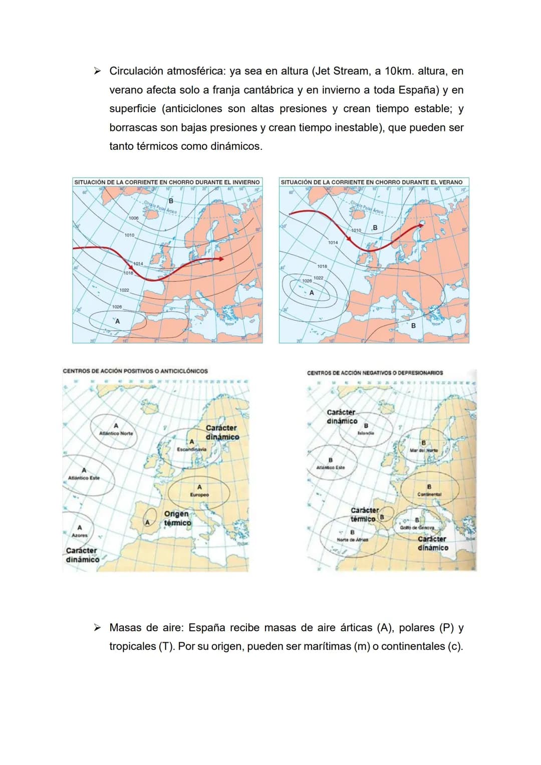 Tema 2 - El clima en España
• Temas (1, 2) y epígrafes (a, b, c) que nos pueden preguntar:
1) Dominios climáticos en España: clima oceánico