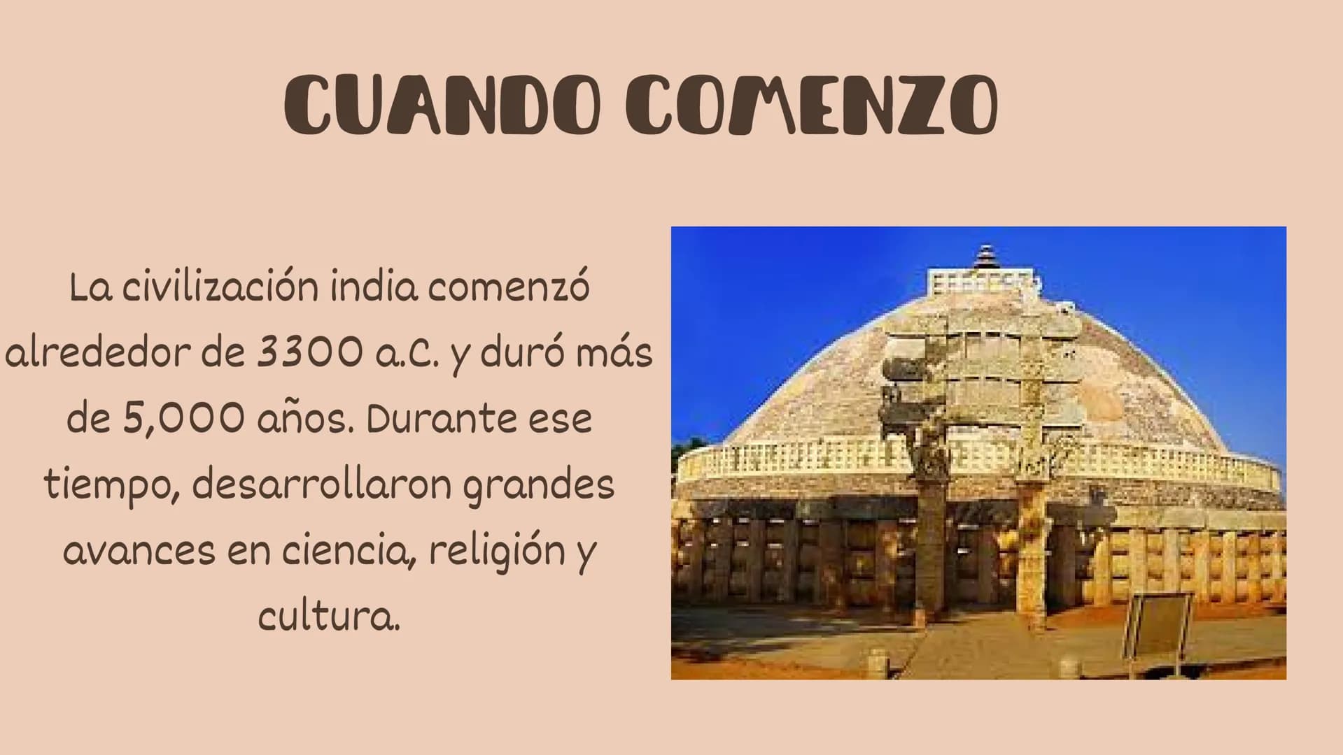 # LA ANTIGUA
# CIVILIZACION INDIA
Curso 1ºA
Sara Ramón •
Índice
INTRODUCCIÓN
ANTIGUO NOMRE Y DONDE SE SITUABA
COMO ERA ANTES
COMO SE VIVÍA