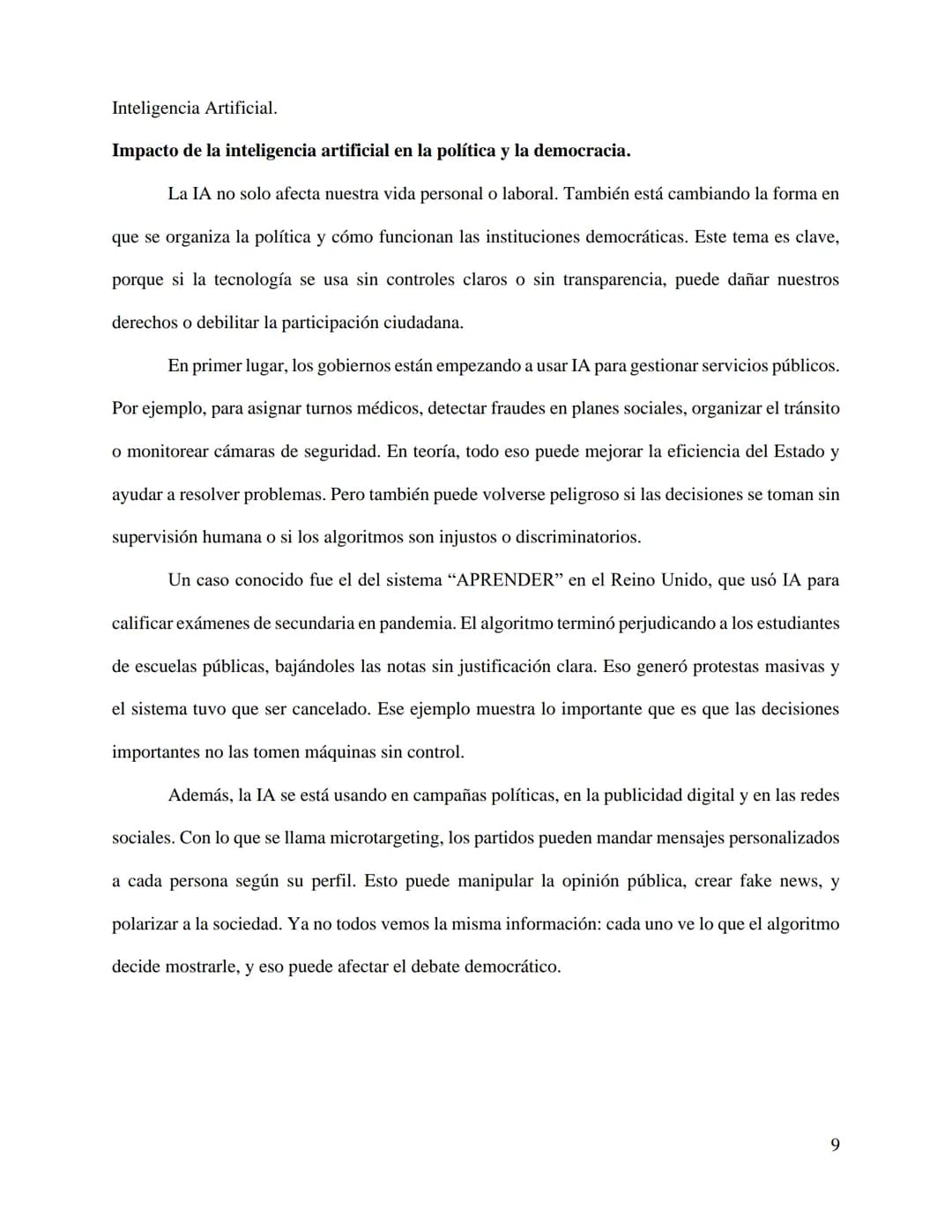 Inteligencia Artificial.
Inteligencia Artificial y Estado de Derecho.
Palacios Jazmín, Rodriguez Sofía, Torres Thomas, Rivarola Lautaro.