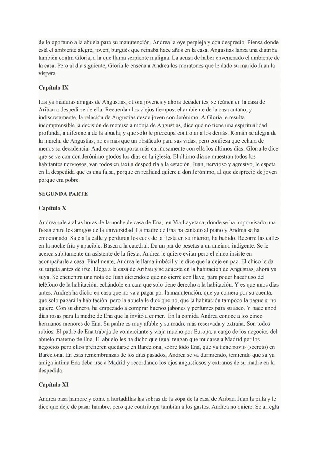 Resumen Novela Nada, Carmen Laforet: resumen por capítulos
Nada es una novela de la escritora Carmen Laforet (1921-2004) publicada en 1945 y