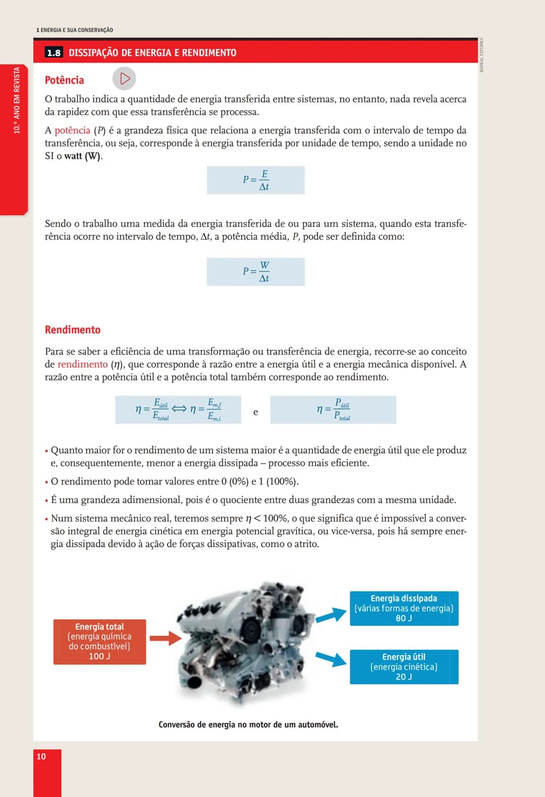 # 10.° ANO
EM REVISTA # DOMÍNIO
# ENERGIA E SUA CONSERVAÇÃO
## SUBDOMÍNIOS
1. ENERGIA E MOVIMENTOS
2. ENERGIA E FENÔMENOS ELÉTRICOS
3.