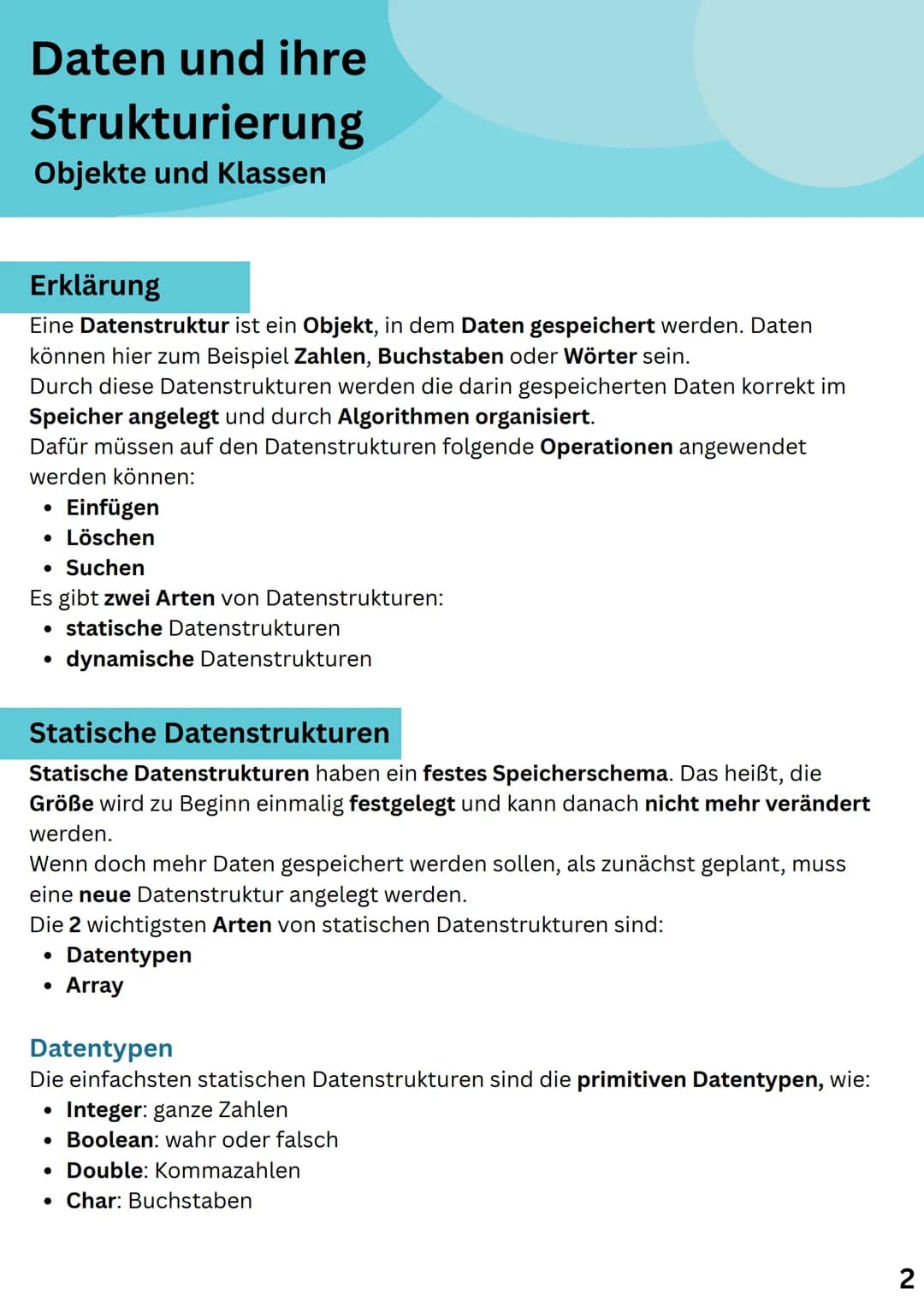 GK Abitur 2025, NRW
# INFORMATIK
## ÜBERSICHT # Inhalts-verzeichnis
**01** Daten und ihre Strukturierung
Array, lineare Liste, Stack, Queu