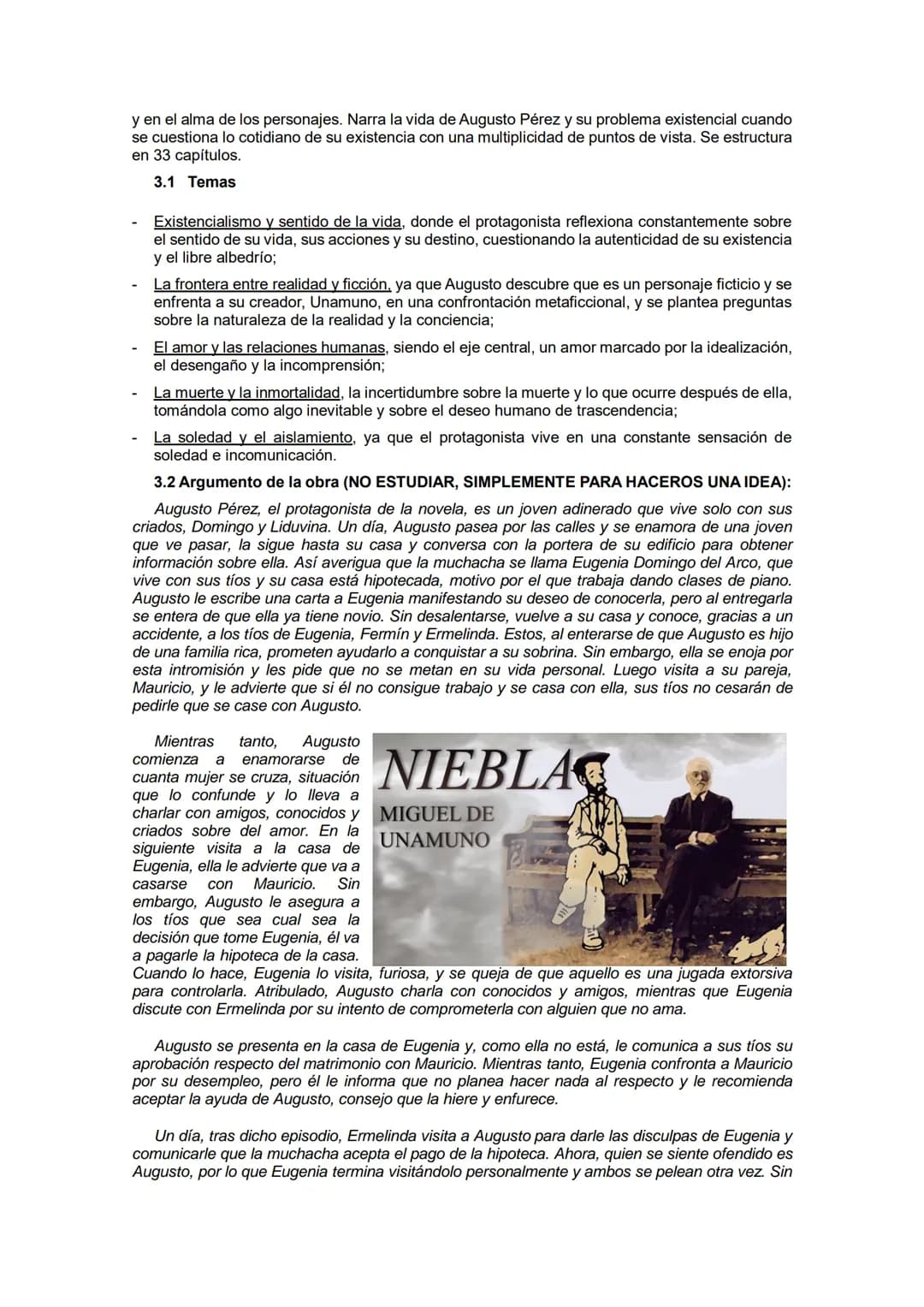 TEMA 6. MIGUEL DE UNAMUNO Y NIEBLA
1. Introducción
Nació en Bilbao y obtuvo la cátedra de griego en la Universidad de Salamanca, ciudad a la