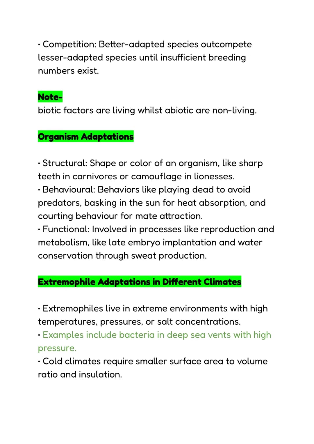 Ecology-
Combined science trilogy- B7
Ecosystems and Interdependence in Species
IMPORTANT DEFINITION- ecosystem - a community of
living orga