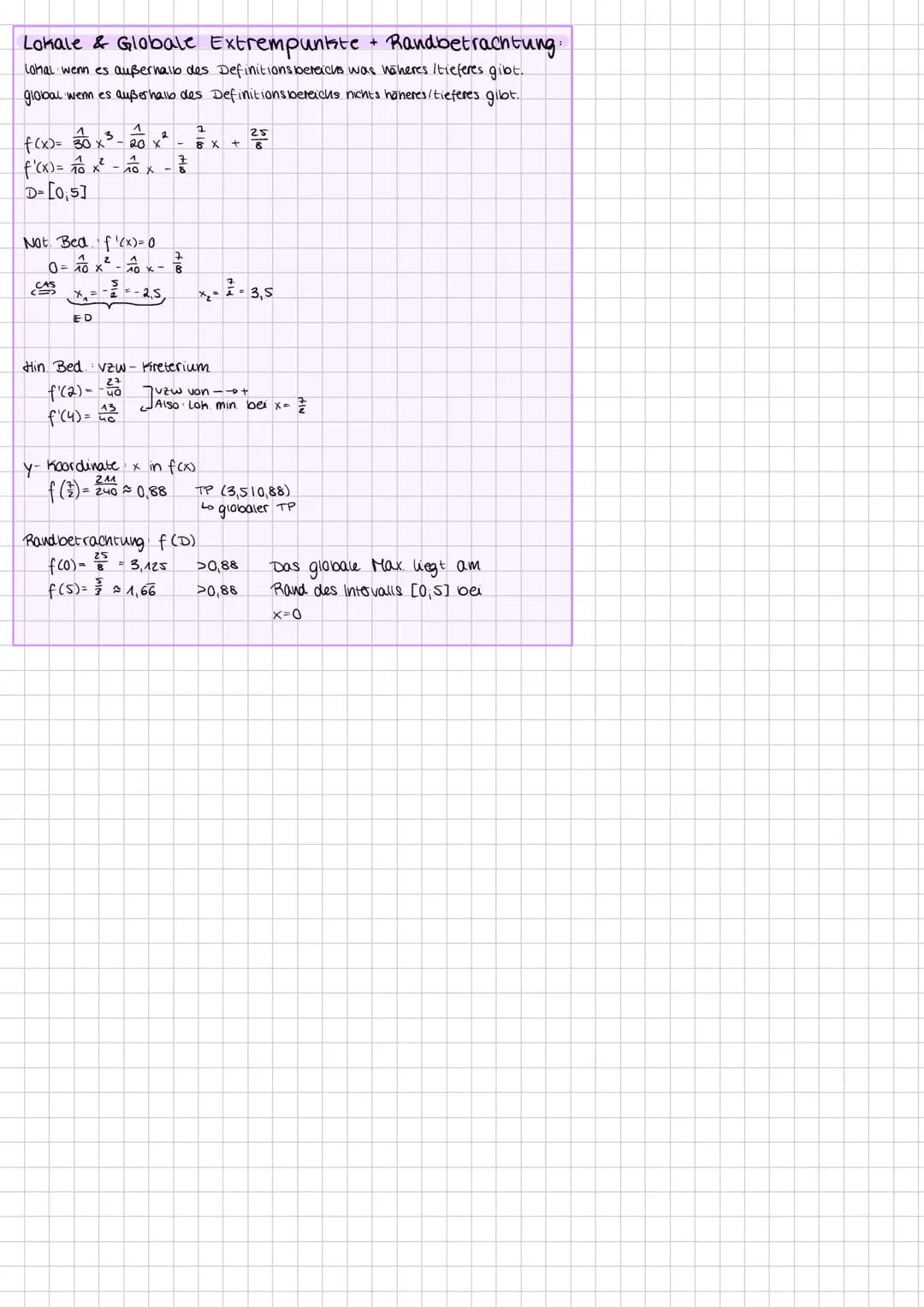 Lernzettel ZK 2025
Tangenten- und Normalengleichung.
Tangentengleichung
y=mx+b
f(x)=x³+2x²+4x-5 P(1|2)
1) f(1)=1+2+4-5
=2
2) f'(x)=3x²+4x+4