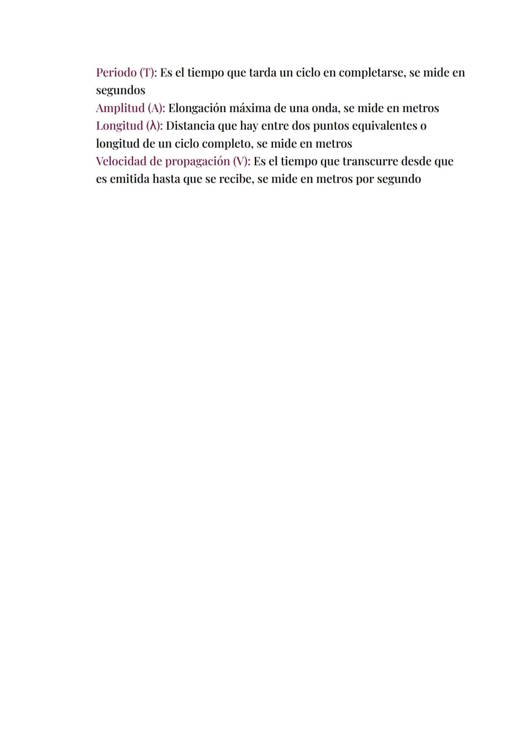 # Física
## Ondas
Una onda es una perturbación de alguna propiedad de un medio que se propaga a través del espacio transportando energía