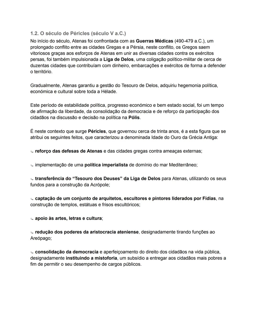 # Resumo - Teste 1
1.1. As origens da civilização grega
As raízes da civilização grega situam-se nas ilhas do mar Egeu, mais concretamente
