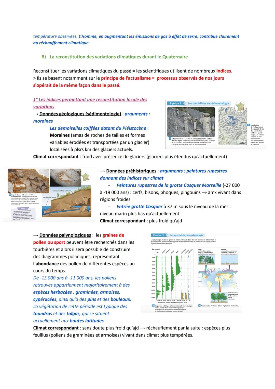 CH1: Reconstituer et comprendre les variations
climatiques du passé
Depuis 150 ans, le climat planétaire présente un réchauffement climatiqu