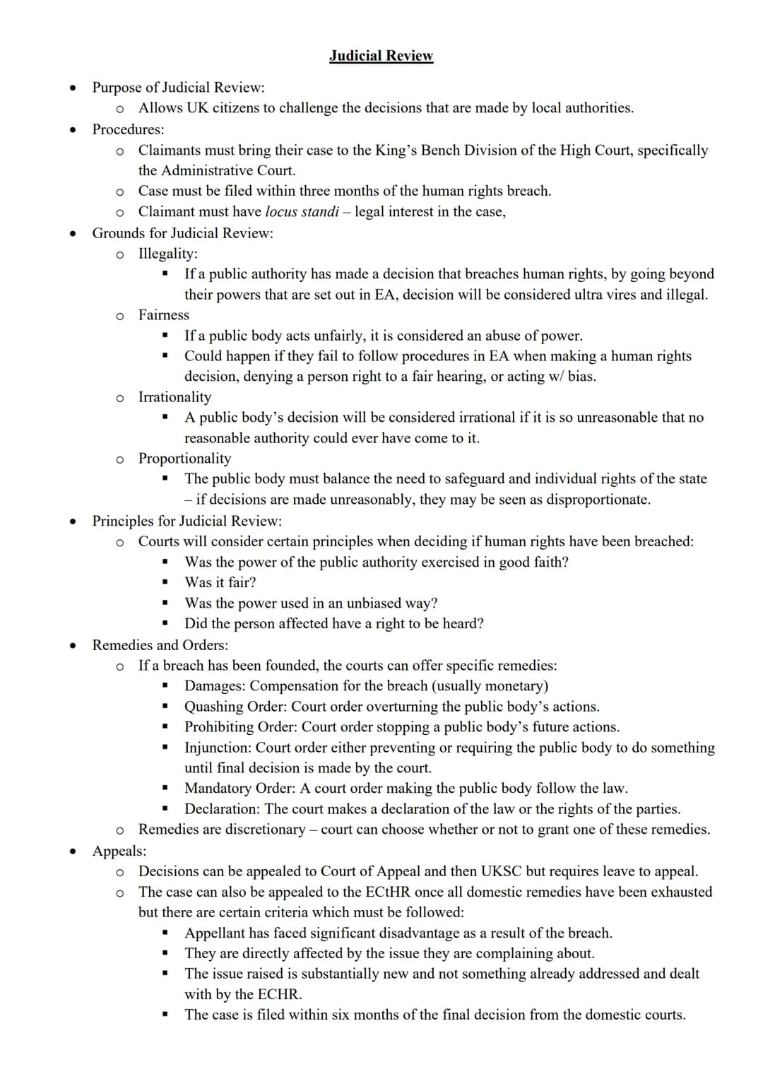 # Human Rights Fact Sheet
# Human Rights Act 1998
* UK law before the Human Rights Act 1998
* Magna Carta 1215 – laid foundation for hu