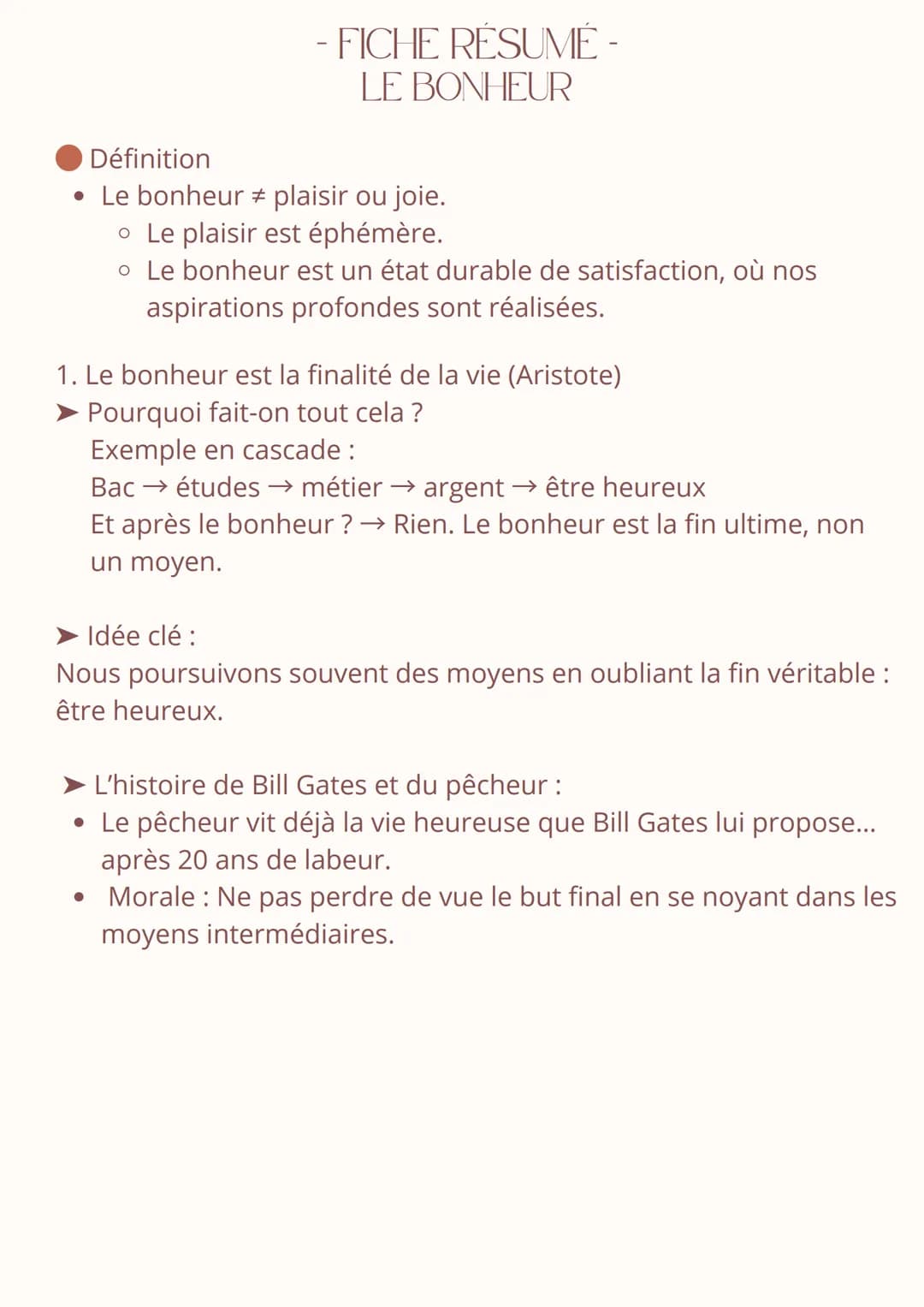 - FICHE RÉSUMÉ -
LA CONSCIENCE ET L'INCONSCIENT
1. Définitions clés
• Conscience: Faculté de percevoir et de savoir ce que
l'on fait, pense,