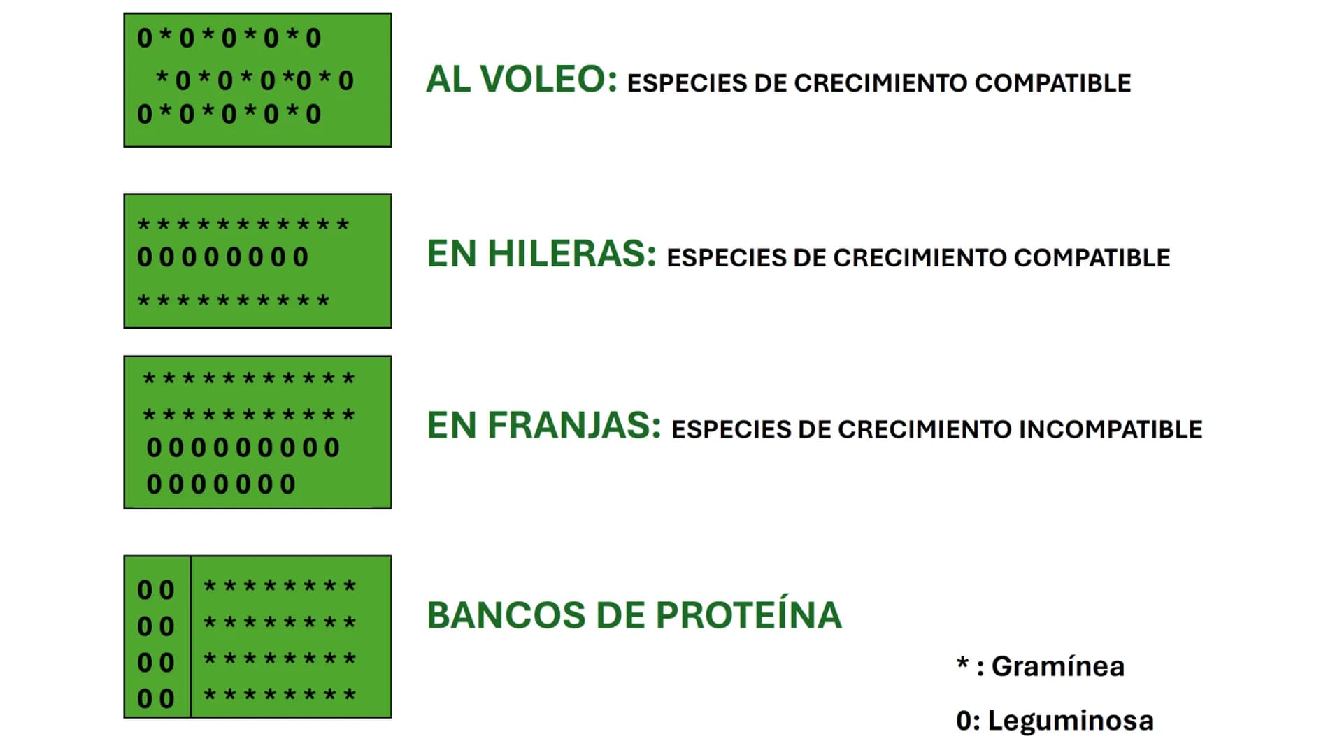 # Praderas y Especies
Forrajeras
Clase 5 Rutas de mejoramiento de praderas naturales
Vía rápida
Vía lenta
Rotación de cultivos
(raps, trigo,