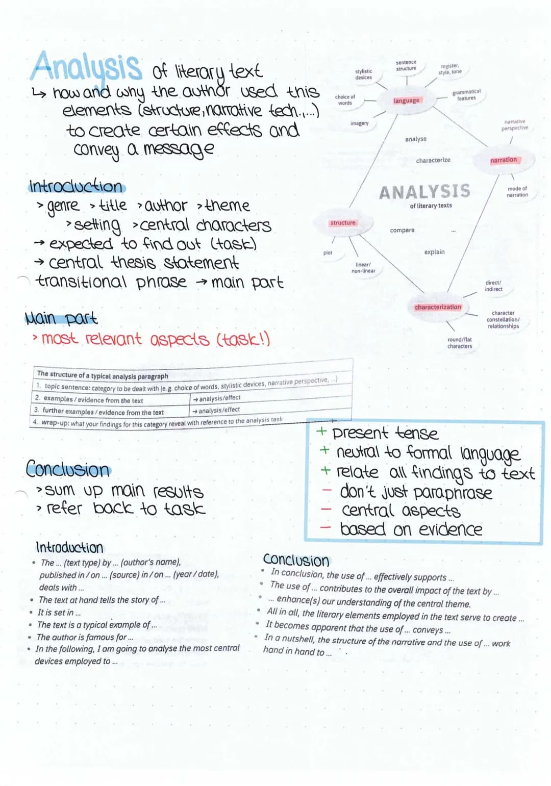 # Literary
## Structure:
* The story can be divided into ...
* The introduction sets the stage for ...
* The key issue is introduced right