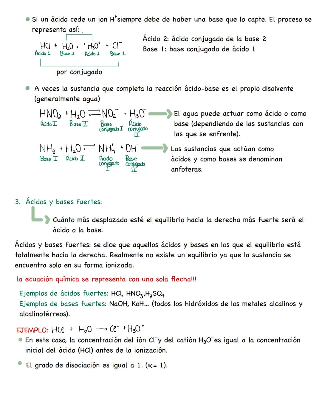 REACCIONES ÁCIDO BASE
1. Teoría de Arrhenius
• Ácido: especie química que en disolución acuosa da lugar a un equilibrio de disociación
en el