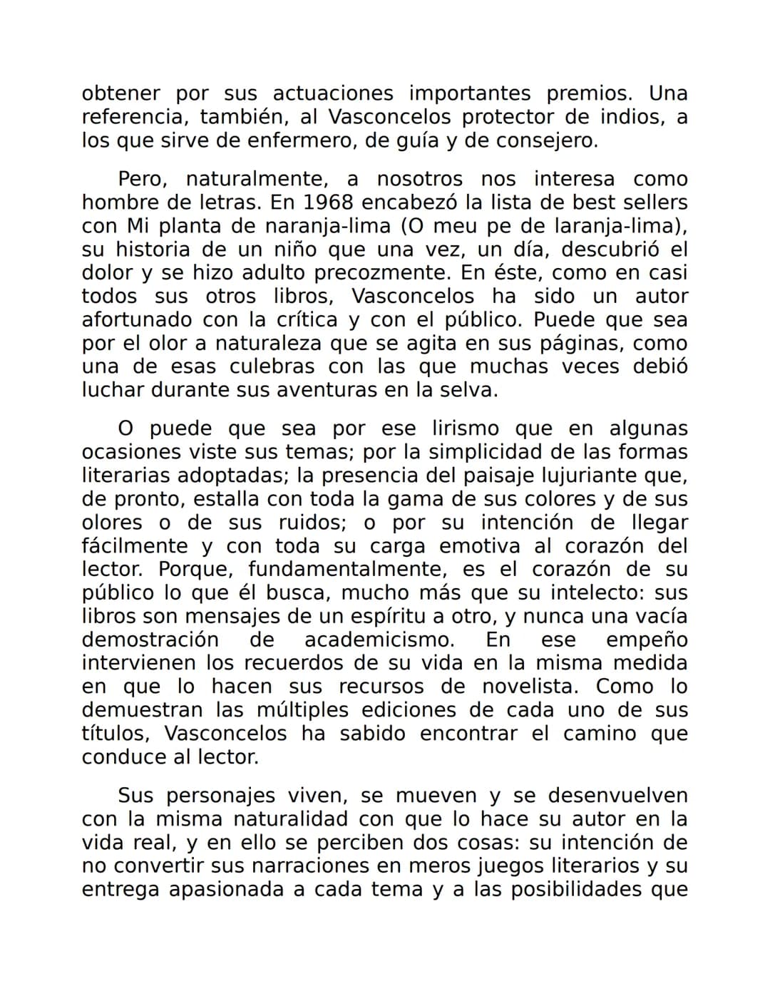 # Mi planta de naranja-lima
José Mauro
de Vasconcelos
Editorial El Ateneo Historia de un niño que un día descubrió el dolor...
JOSÉ MAUR