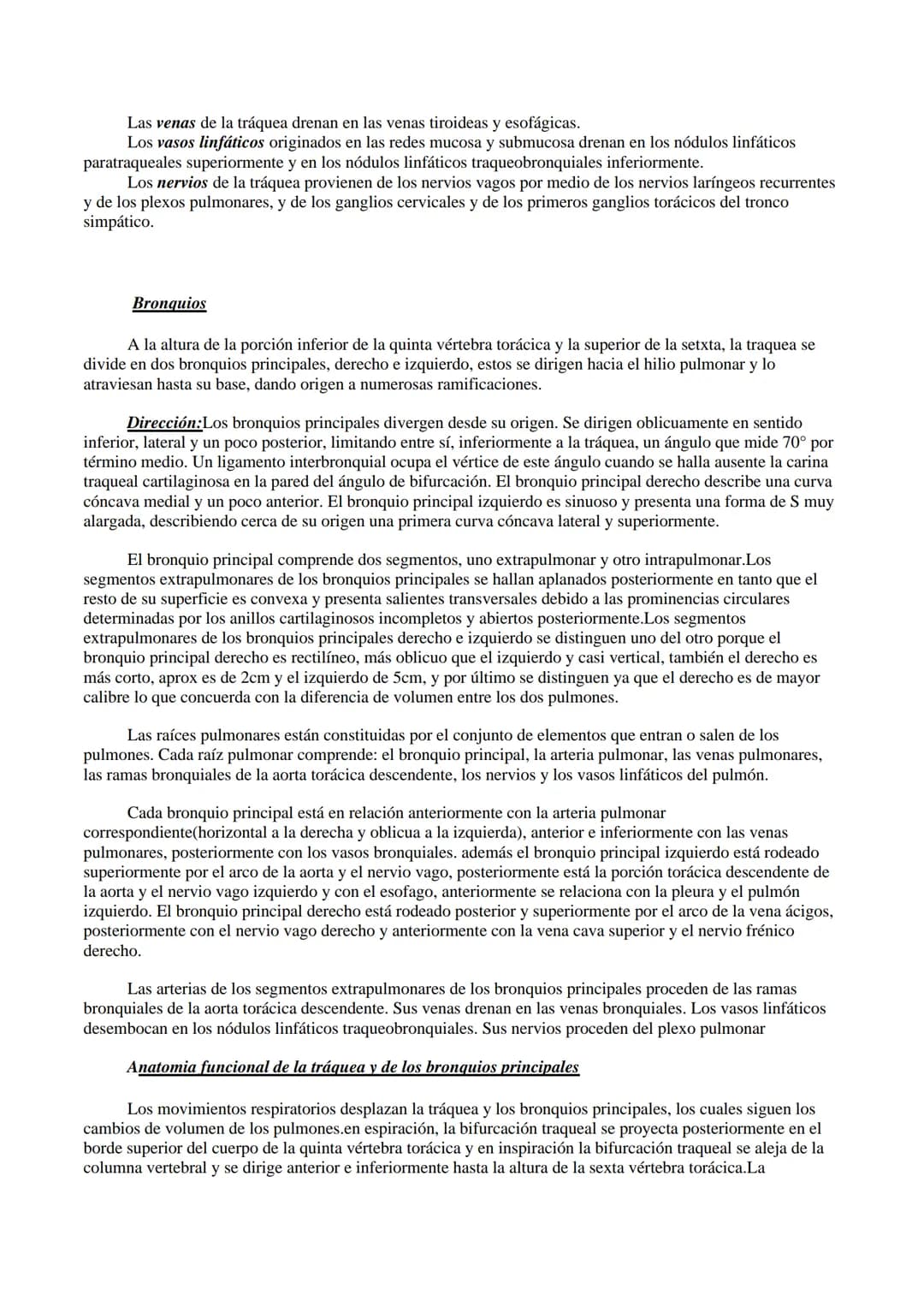 Aparato respiratorio
Está compuesto principalmente por las cavidades nasales, faringe, laringe, tráquea, bronquios y
pulmones.
TRÁQUEA
La tr