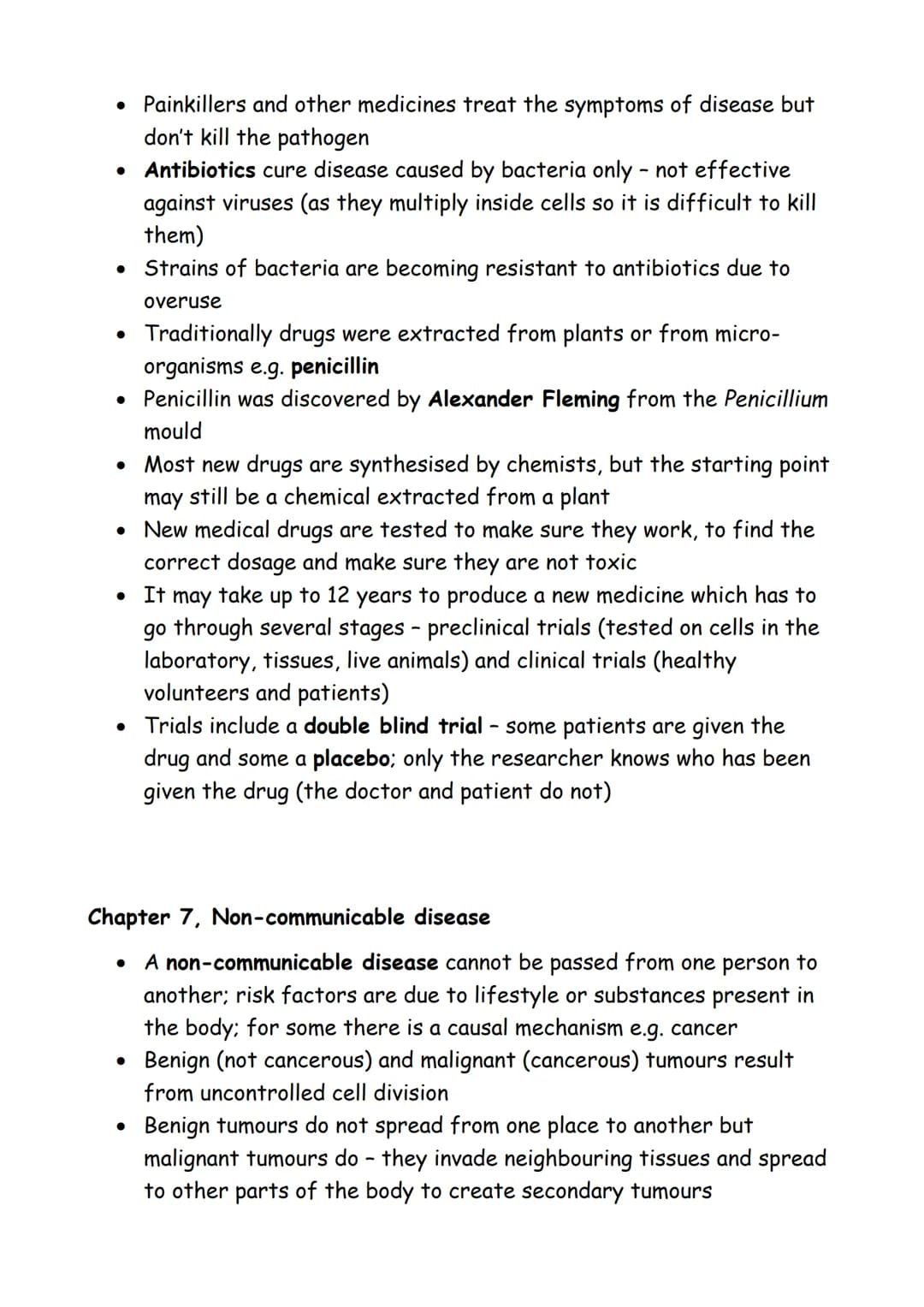 Biology paper 1 key points
Chapter 1, Cell structure and transport
• Light microscopes contain an eyepiece lens, objective lens, stage,
cour