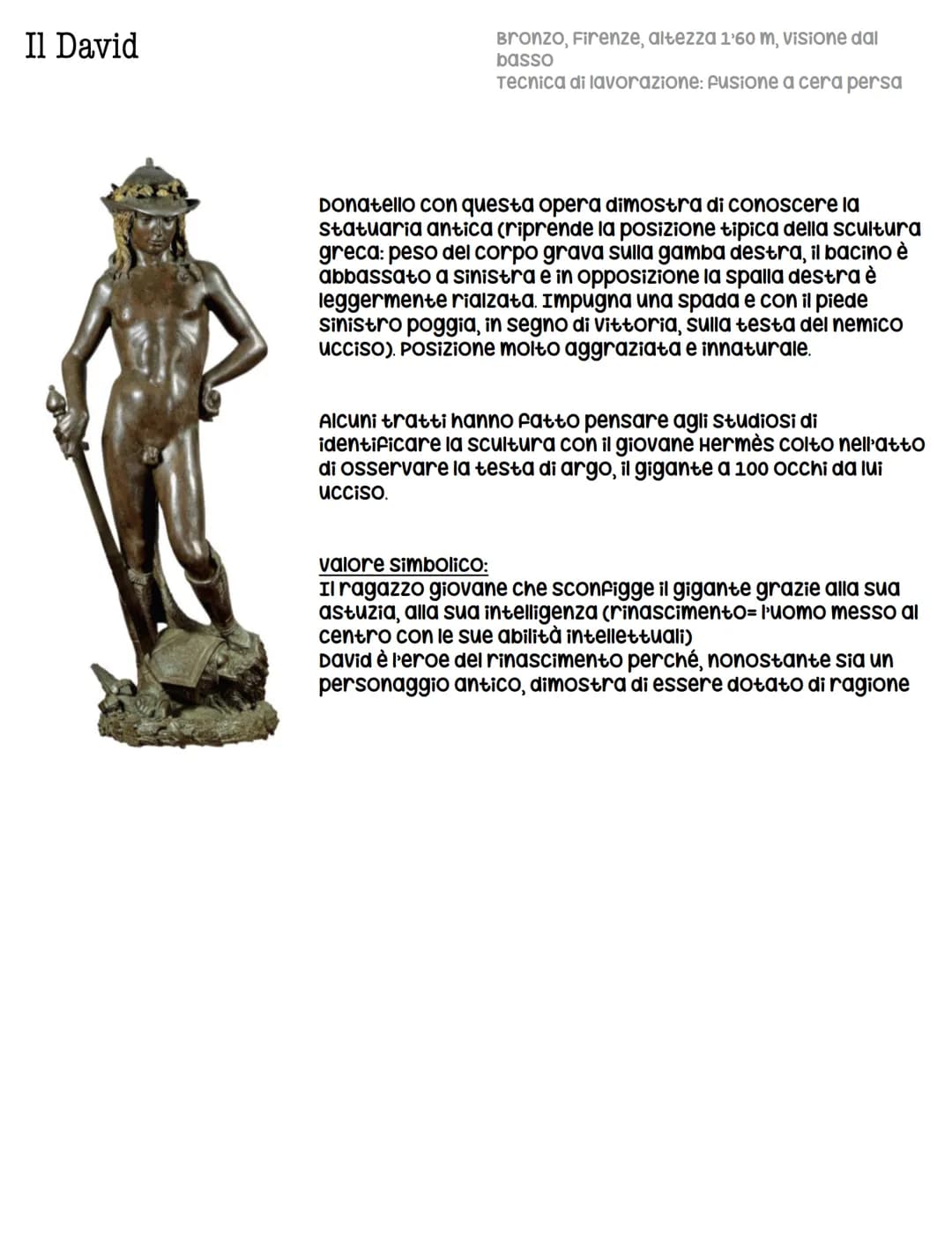 # Rinascimento Rinascimento
Rinascita dell'arte classica, considerata morta
nei secoli medievali dagli uomini di quel tempo
'400 → primo rin