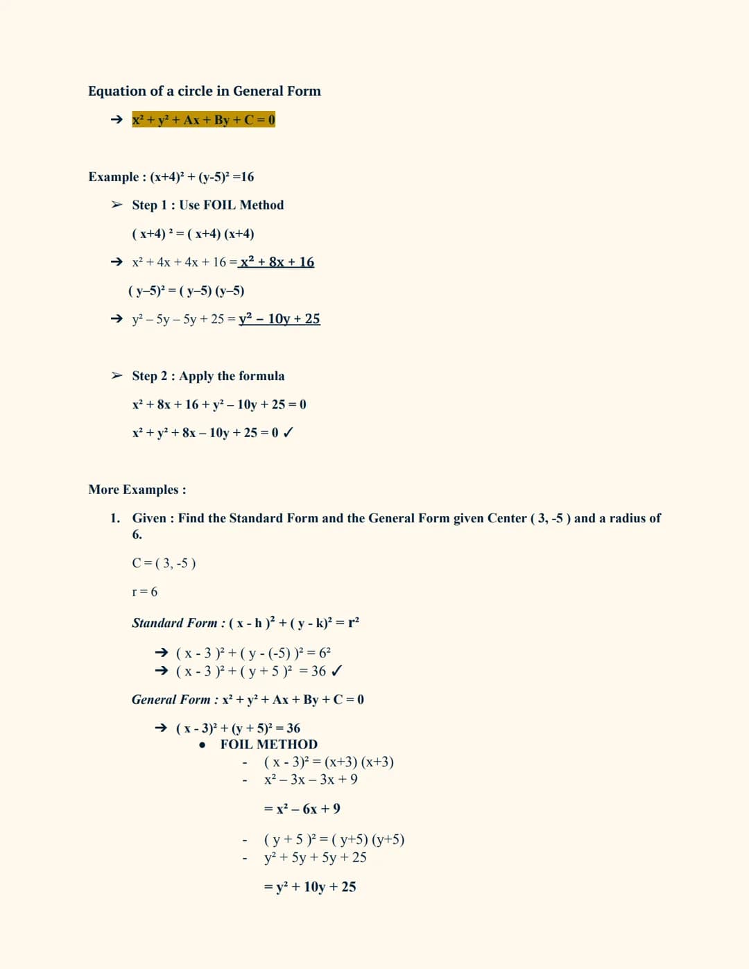 SHS (STEM)
Pre Calculus
Notes
Introduction: Conic Sections
Conic sections are curves formed by the intersection of a plane and a double-napp