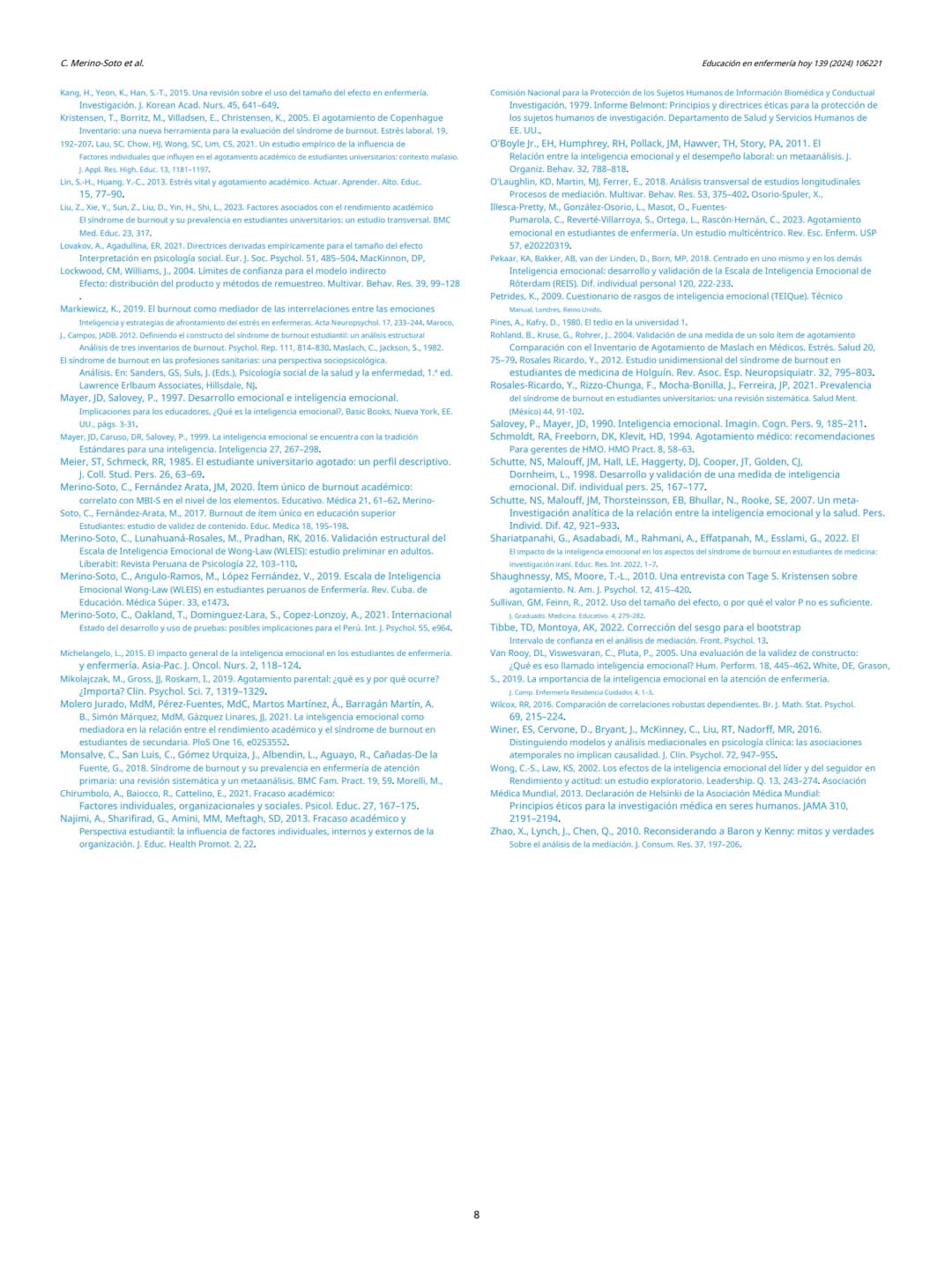 Traducido del inglés al español-www.onlinedoctranslator.com
ELSEVIER
Educación en enfermeria hoy 139 (2024) 106221
Listas de contenidos disp