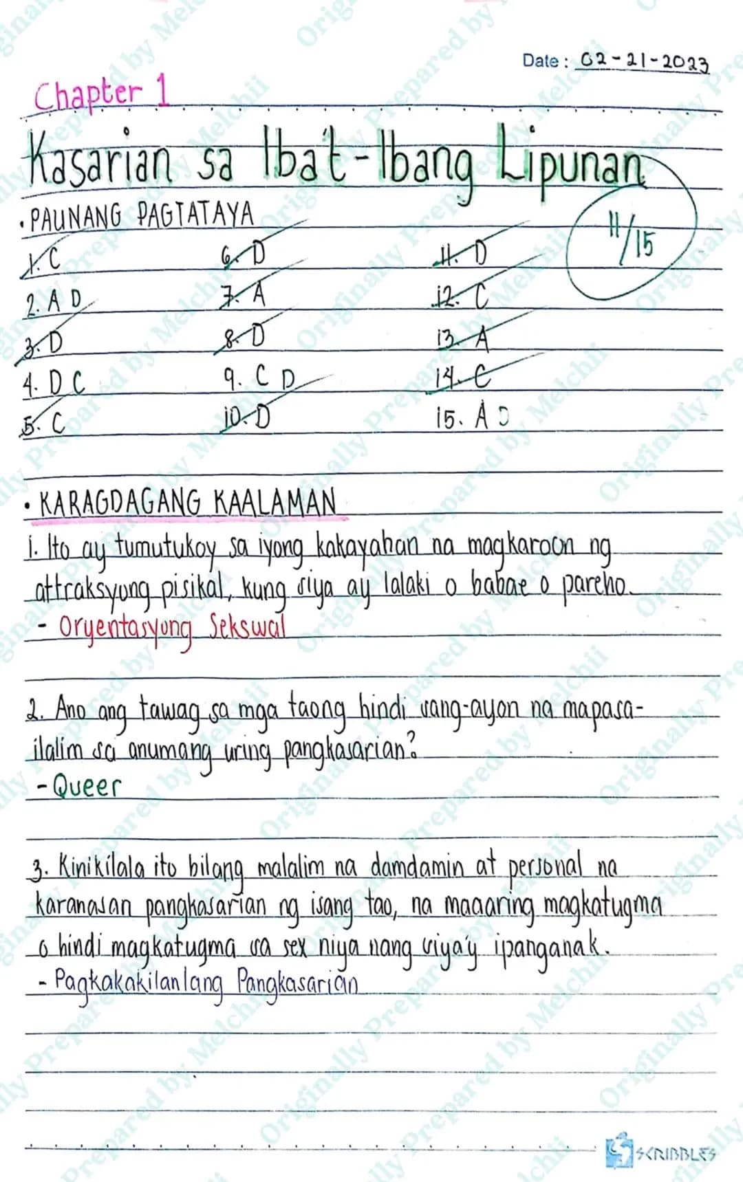 --- OCR Start ---
ina
by Mel
Orig
epared by
Date: 02-21-2023
Ibang Lipunan
HD
12. C
13 A
14-E
15. AD
1/15
3rd Quarter
fahan_na_magkaroon_ng