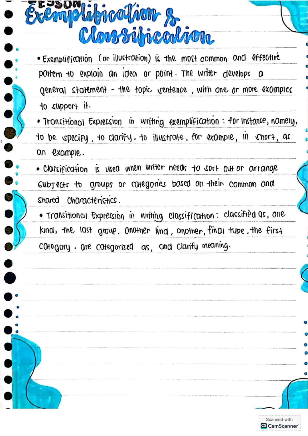 # NOTES for Grade 11 STUDENTS
# RWS
Reading & Writing Skills READING WRITING
PARAGRAPH
Pattern of Development
• the way the essay is organ