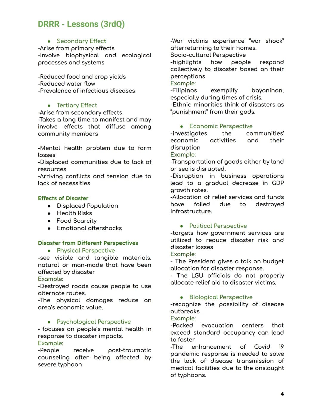 DRRR - Lessons (3rdQ)
DISASTER READINESS and
RISK REDUCTION (DRRR)
What is a Disaster?
- A sudden calamitous event, bringing great damage, l