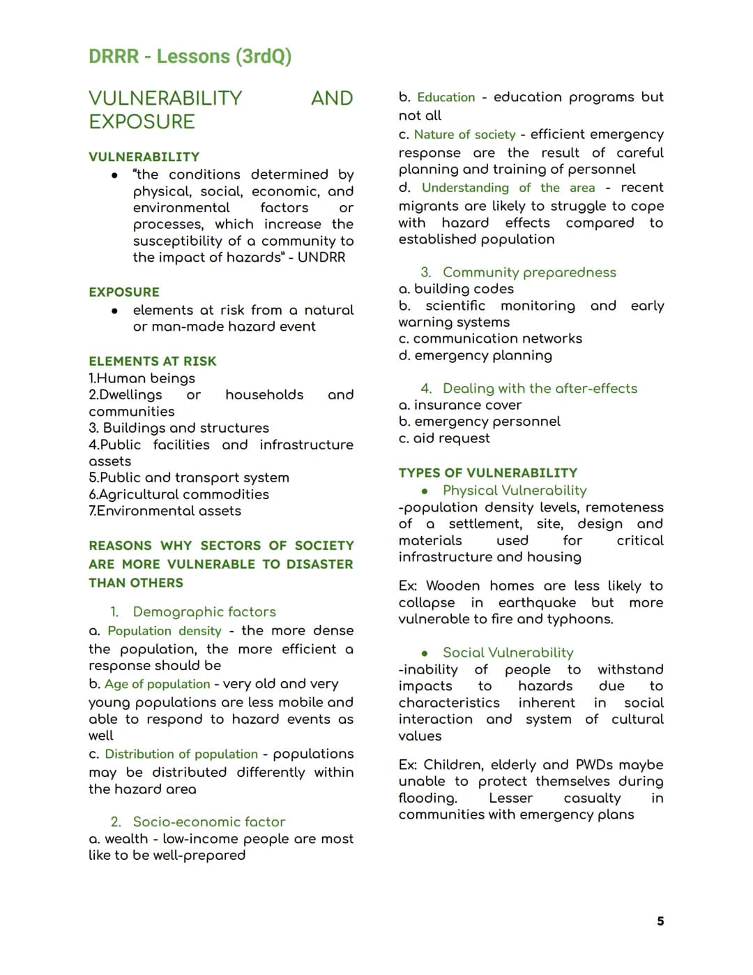 DRRR - Lessons (3rdQ)
DISASTER READINESS and
RISK REDUCTION (DRRR)
What is a Disaster?
- A sudden calamitous event, bringing great damage, l