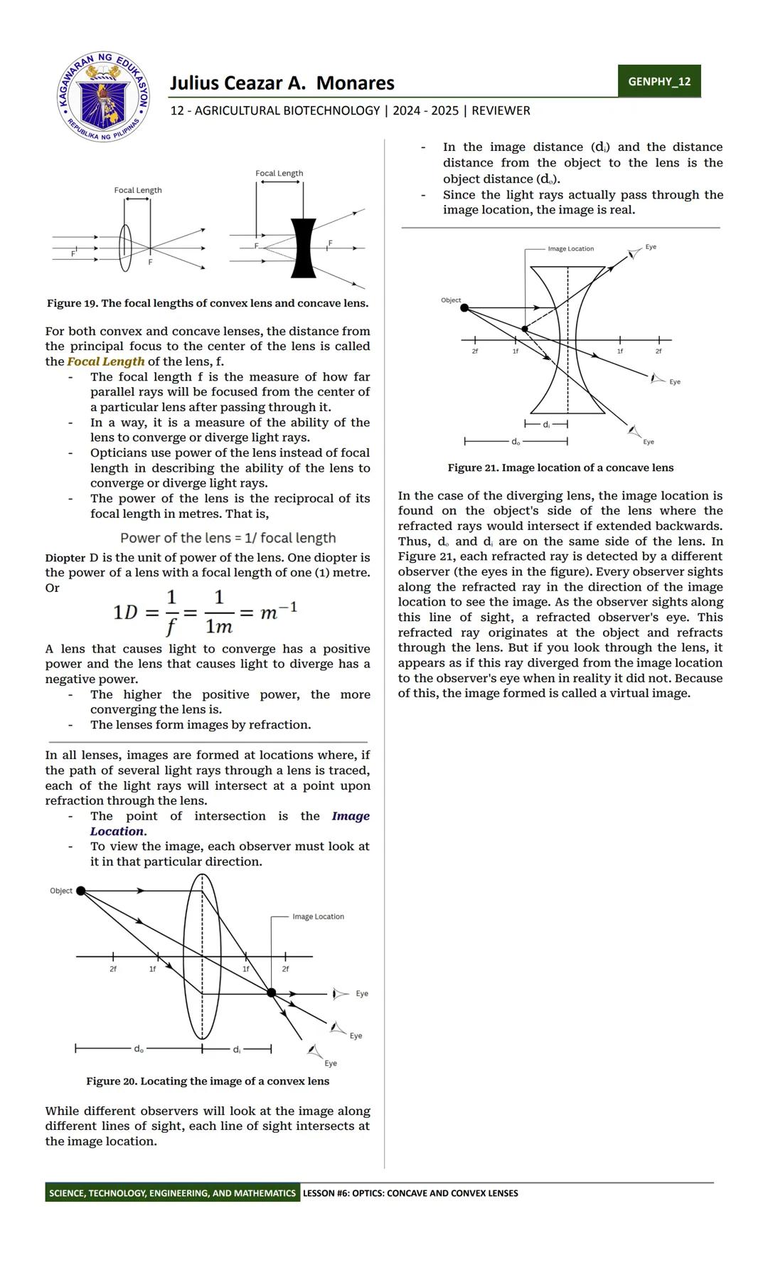 # RAN NG EDUKAS
M
Julius Ceazar A. Monares
12- AGRICULTURAL BIOTECHNOLOGY | 2024-2025 | REVIEWER
# INTRODUCTION TO PHYSICS
# MOTION
GENPHY_1