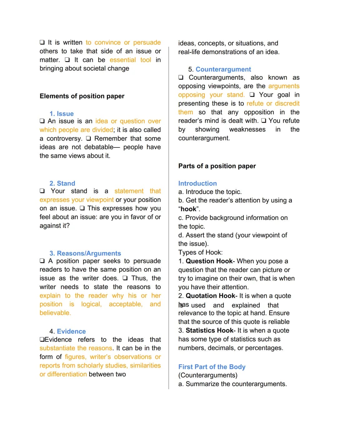 EAPP
REVIEWER
MANIFESTO
Claim - It is a statement or assertion that
is made to support a particular viewpoint
or position. It is a statement