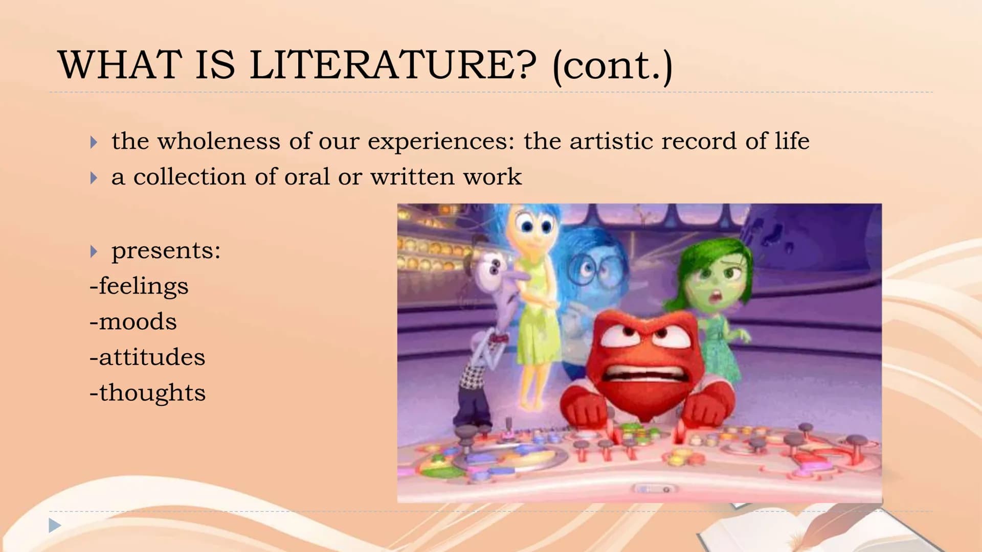 # INTRODUCTION TO 21ST
# CENTURY LITERATURE BELL WORK
Literature is one of the most
interesting and significant
expressions of humanity.
~ P