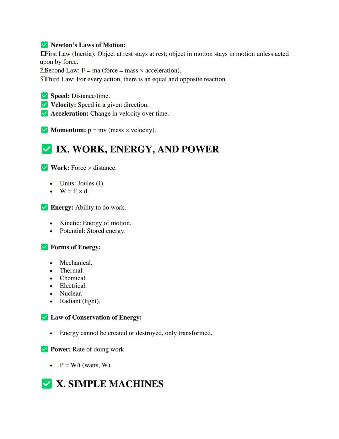 PHYSICAL SCIENCE NOTES
I. INTRODUCTION TO PHYSICAL SCIENCE
Definition:
Physical Science is the study of non-living systems, covering the fun