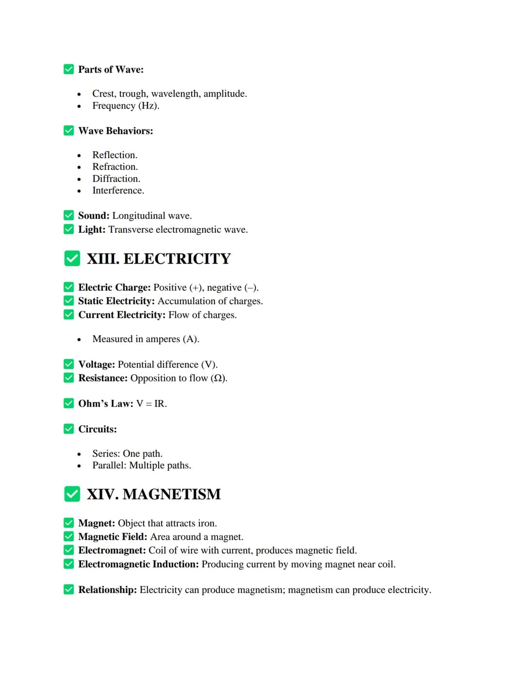 PHYSICAL SCIENCE NOTES
I. INTRODUCTION TO PHYSICAL SCIENCE
Definition:
Physical Science is the study of non-living systems, covering the fun