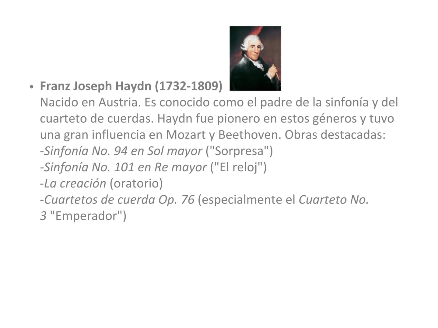 # Referentes de
música clásica
Prof. Astucuri Guillen • Antonio Vivaldi (1678-1741)
Fue un compositor, violinista, empresario, profesor y s