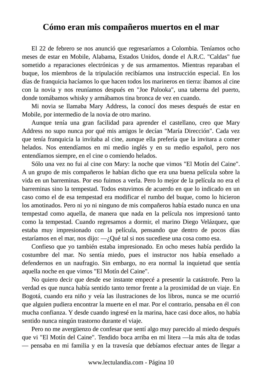 Relato de
un náufrago
GABRIEL GARCÍA
MÁRQUEZ
PREMIO NOBEL DE LITERATURA
BESTSELLER
INTERNACIONAL
Lectulandia Gabriel García Márquez se d