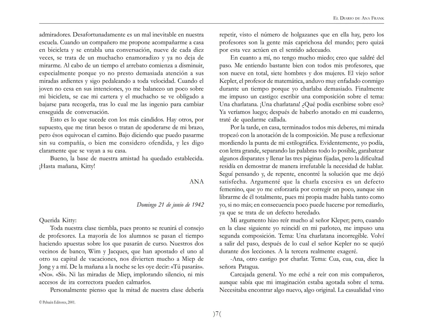 El Diario de
Ana Frank ## EL DIARIO DE ANA FRANK
## NOTA DEL TRADUCTOR
Función de mediar -de intermediar- entre dos mundos, entre
dos univ