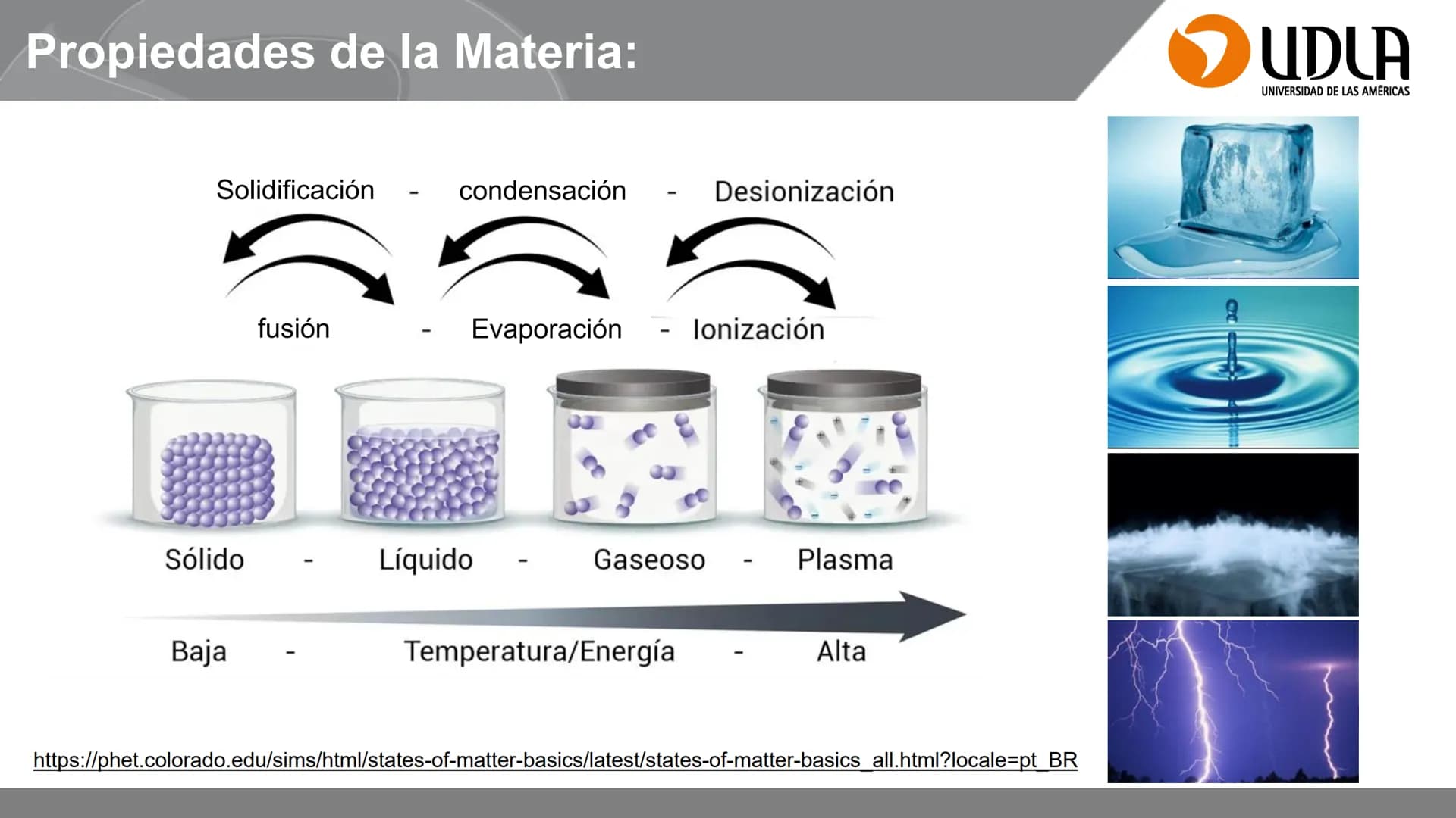 Clase 1
Propiedades de la materia
UDLA
UNIVERSIDAD DE LAS AMERICAS
Fundamentos de Química y Bioquímica para el Área de la Salud
CQU203
2025-