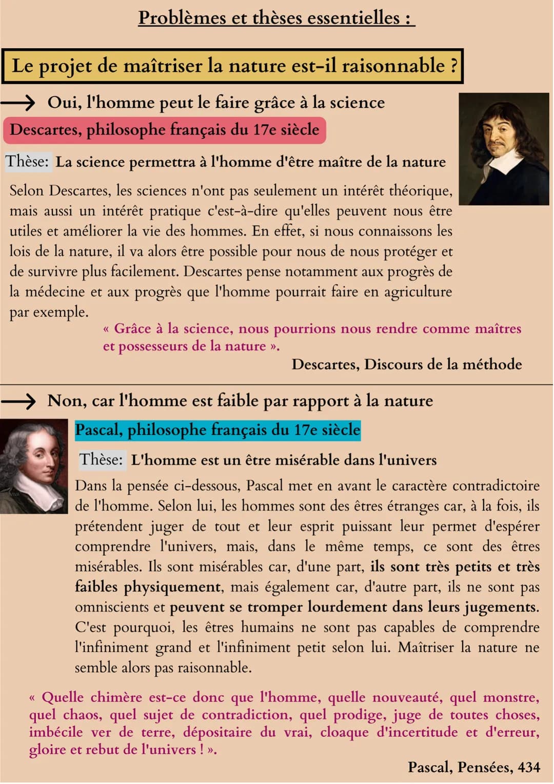 La nature
Définitions importantes :
La nature: On peut définir la nature comme l'ensemble des espaces
et des êtres qui n'ont pas été créés o