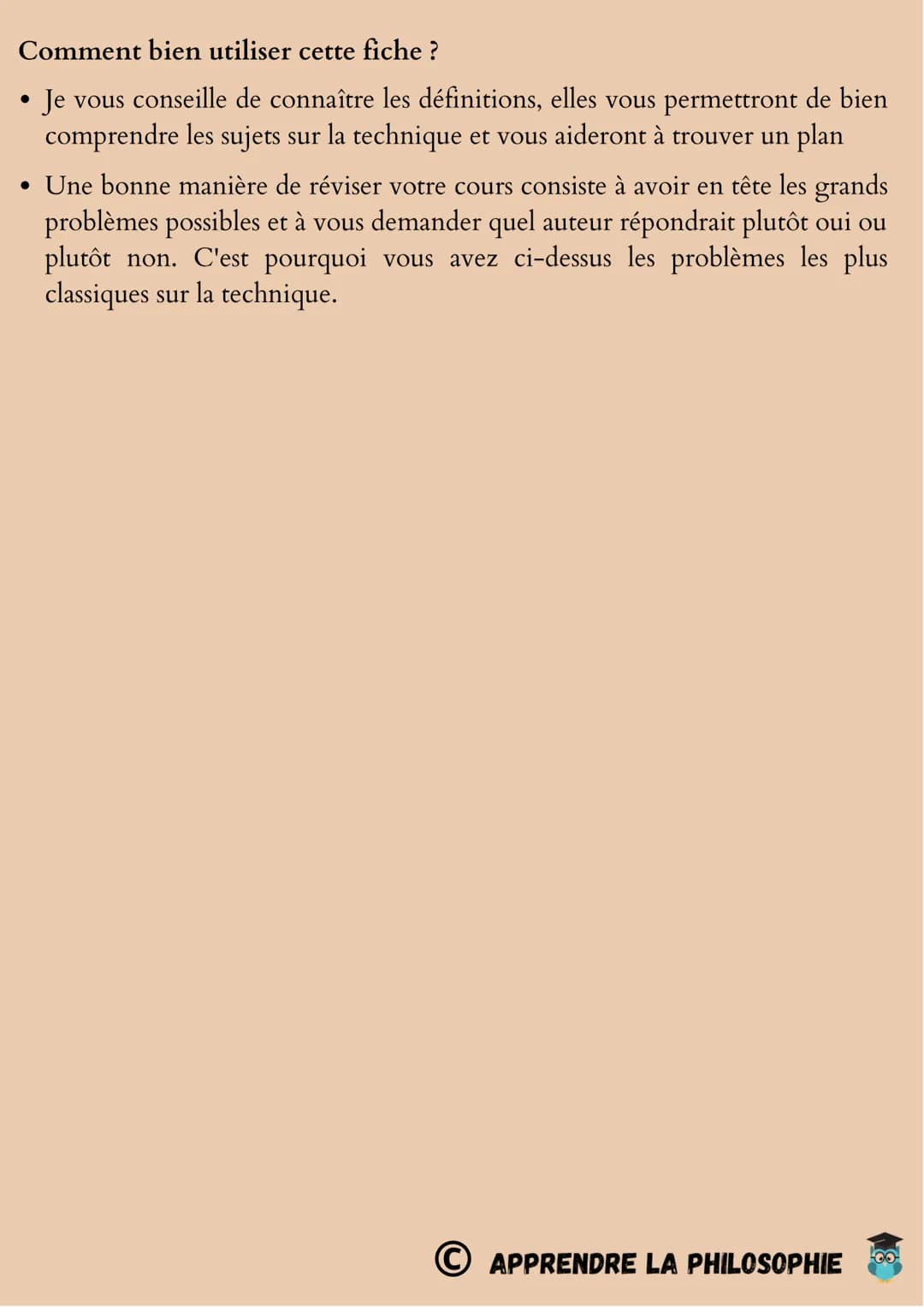 La technique
Définitions importantes :
Une technique est un savoir-faire, qui suppose l'apprentissage de
règles, ainsi qu'une habileté du co