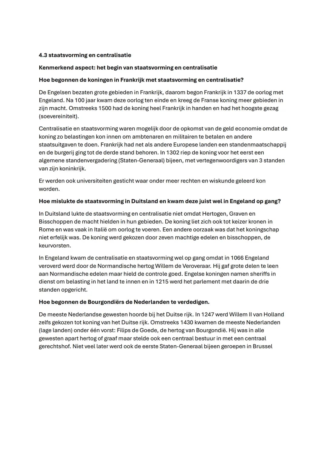 Samenvatting GS Hoofdstuk 4 en 5
4.1 de opkomst van steden
Kenmerkend aspect: de opkomst van handel en ambacht die de basis legde voor het
h