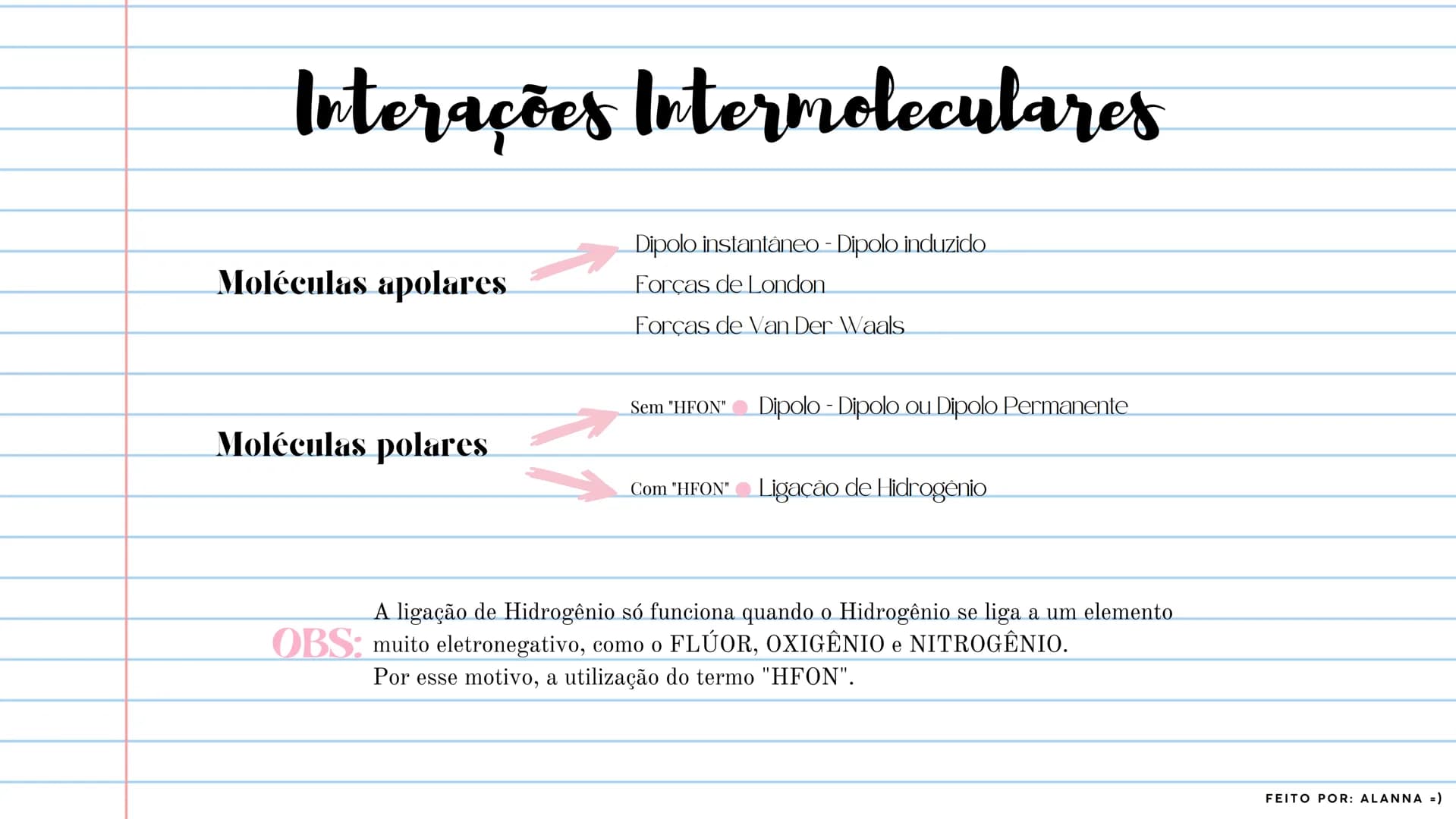 Interações Intermoleculares
Moléculas apolares → Dipolo instantâneo - Dipolo induzido
→ Forças de London