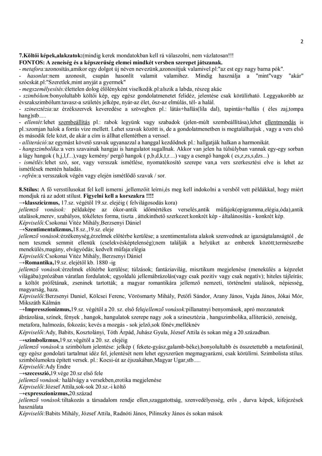 # A verselemzés szempontjai
1
1.Bevezetés:
- információ a szerzőről (életrajzi adatok, hogyan helyezkedik el a vers az életművében)
- sajá