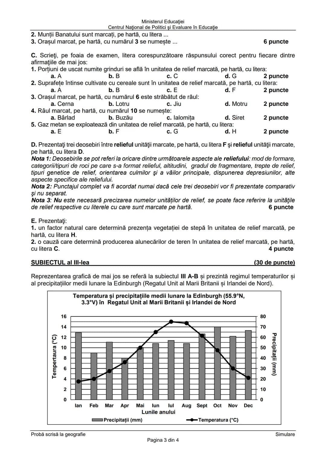 Ministerul Educaţiei
Centrul Naţional de Politici şi Evaluare în Educaţie
Examenul național de bacalaureat 2021
Proba E. d)
Geografie
Simula