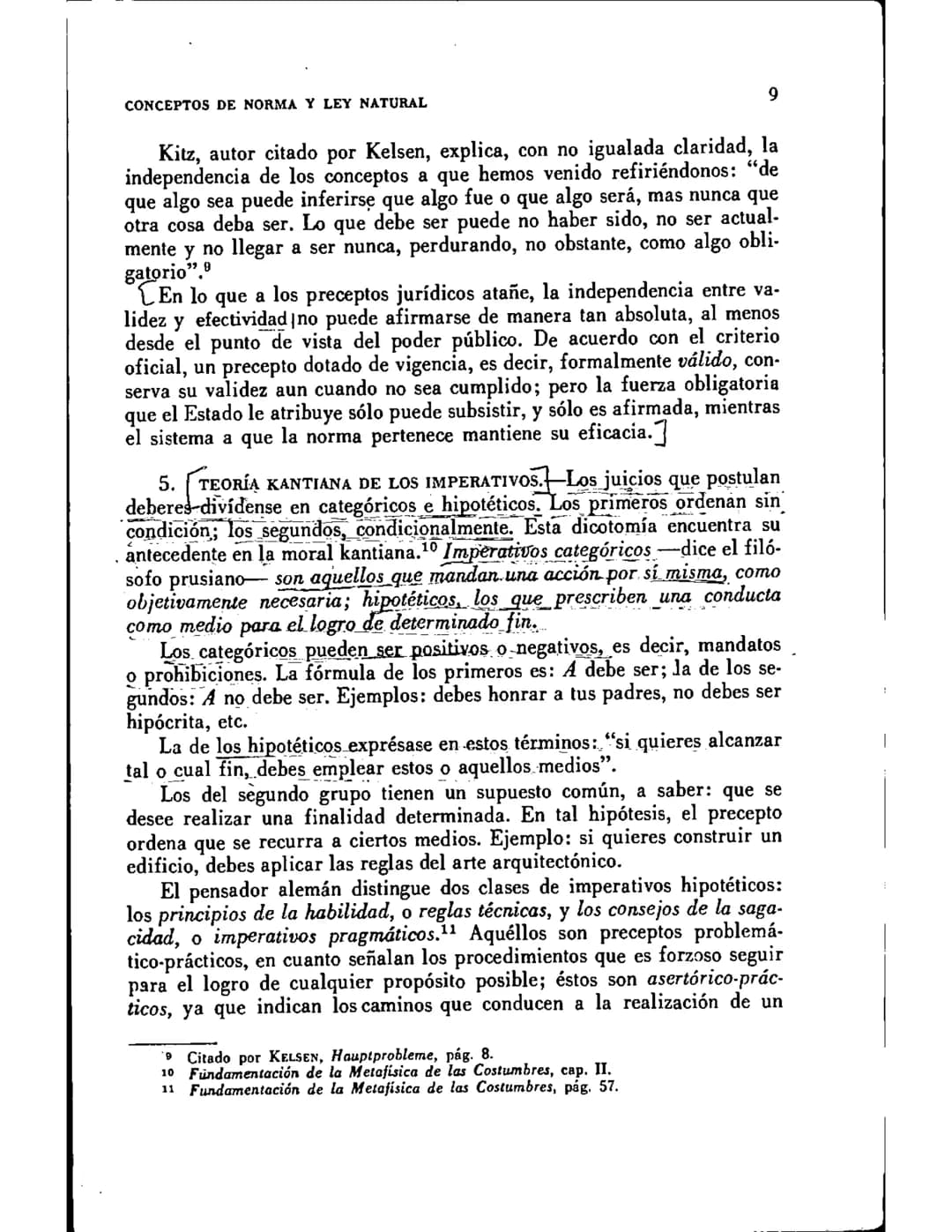 CAPITULO I
CONCEPTOS DE NORMA Y LEY NATURAL
SUMARIO
1.-Juicios enunciativos y juicios normativos. 2.-Concepto de ley natural. 3.-Nor-
mas de